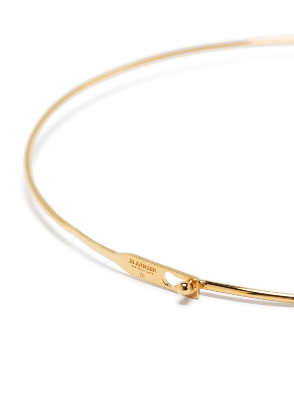 JIL SANDER Feather-detail Necklace In White Product Image