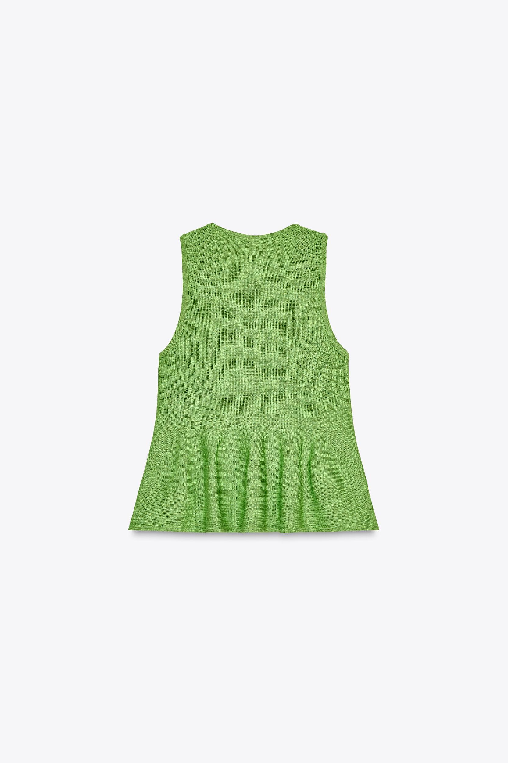 KNIT PEPLUM TOP Product Image