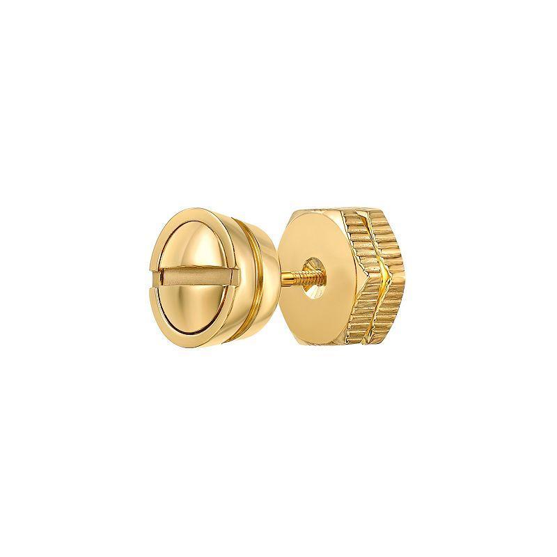 LYNX Mens Gold Tone Stainless Steel Screw Head Stud - Single Earring Product Image