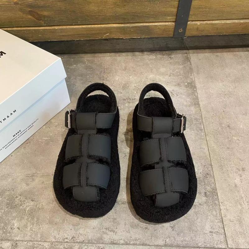 Fleece-Lined Platform Gladiator Sandals Product Image