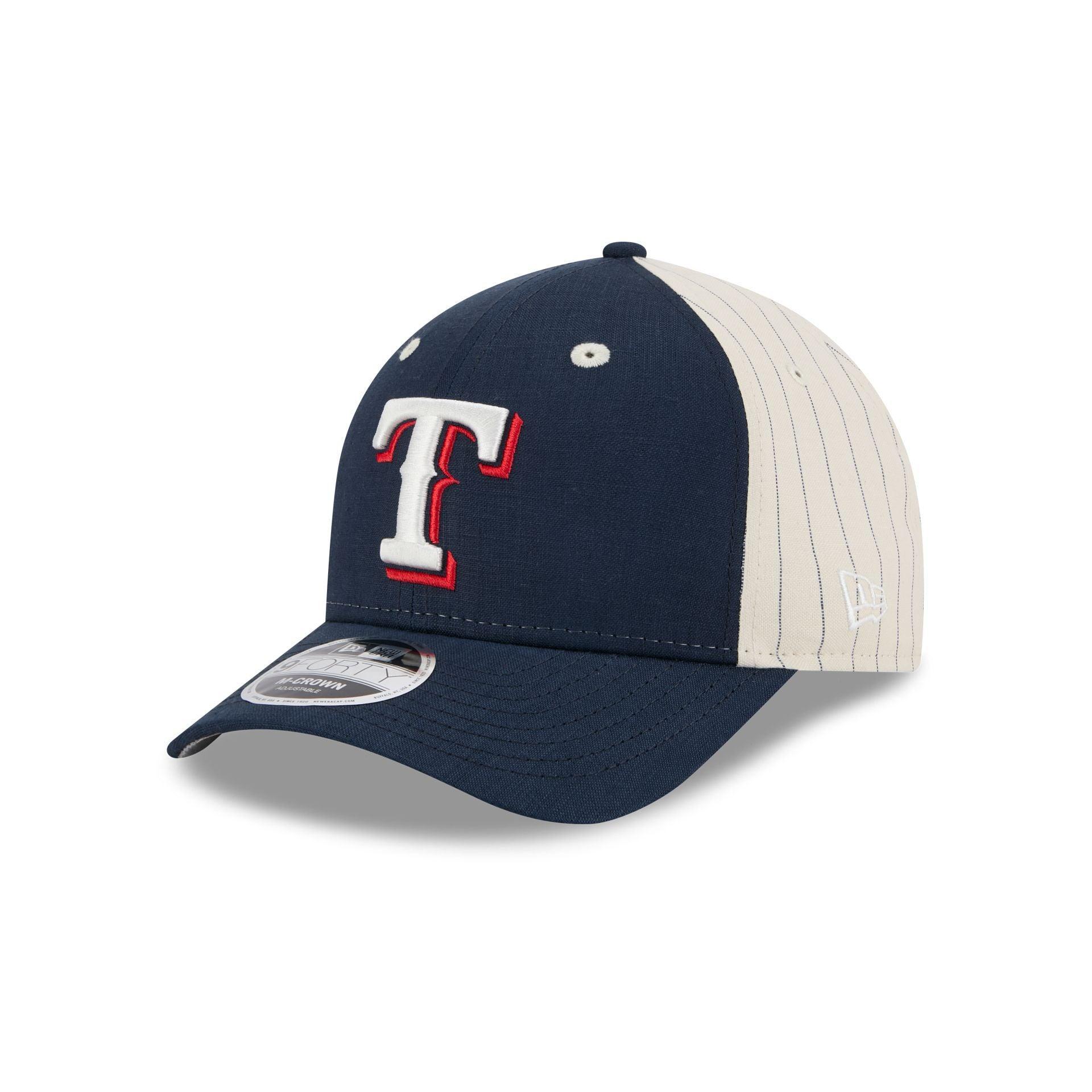 Texas Rangers Linen 9FORTY M-Crown Snapback Hat Male Product Image