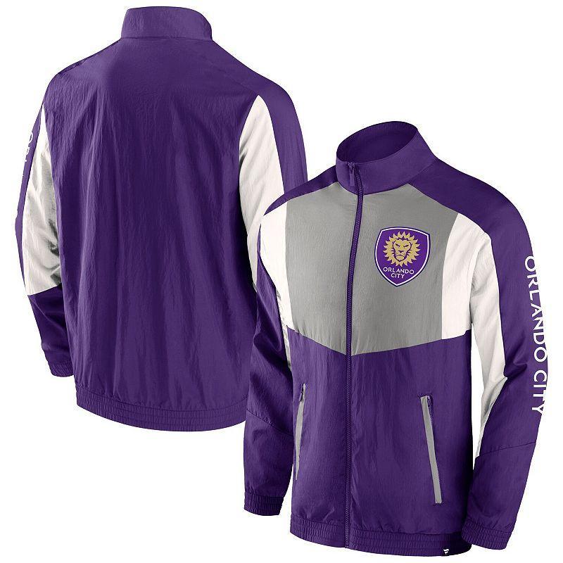 Men's Fanatics Branded  Navy Sporting Kansas City Net Goal Raglan Full-Zip Track Jacket, Size: 2XL, Blue Product Image