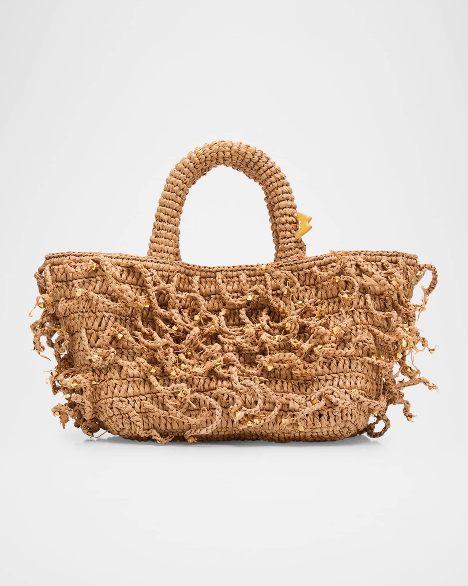 Fanny Spaghetti Fringed Crochet Shoulder Bag Product Image