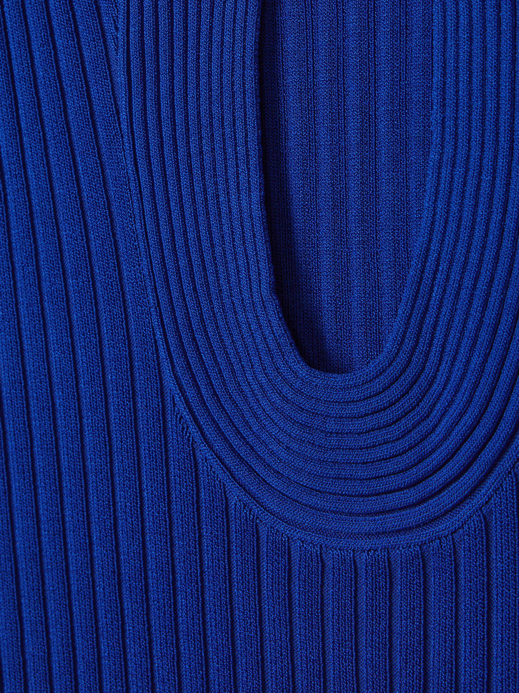 Florere Ribbed Midi Dress in Bright Blue Product Image