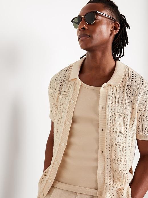 Sweater-Knit Shirt Product Image
