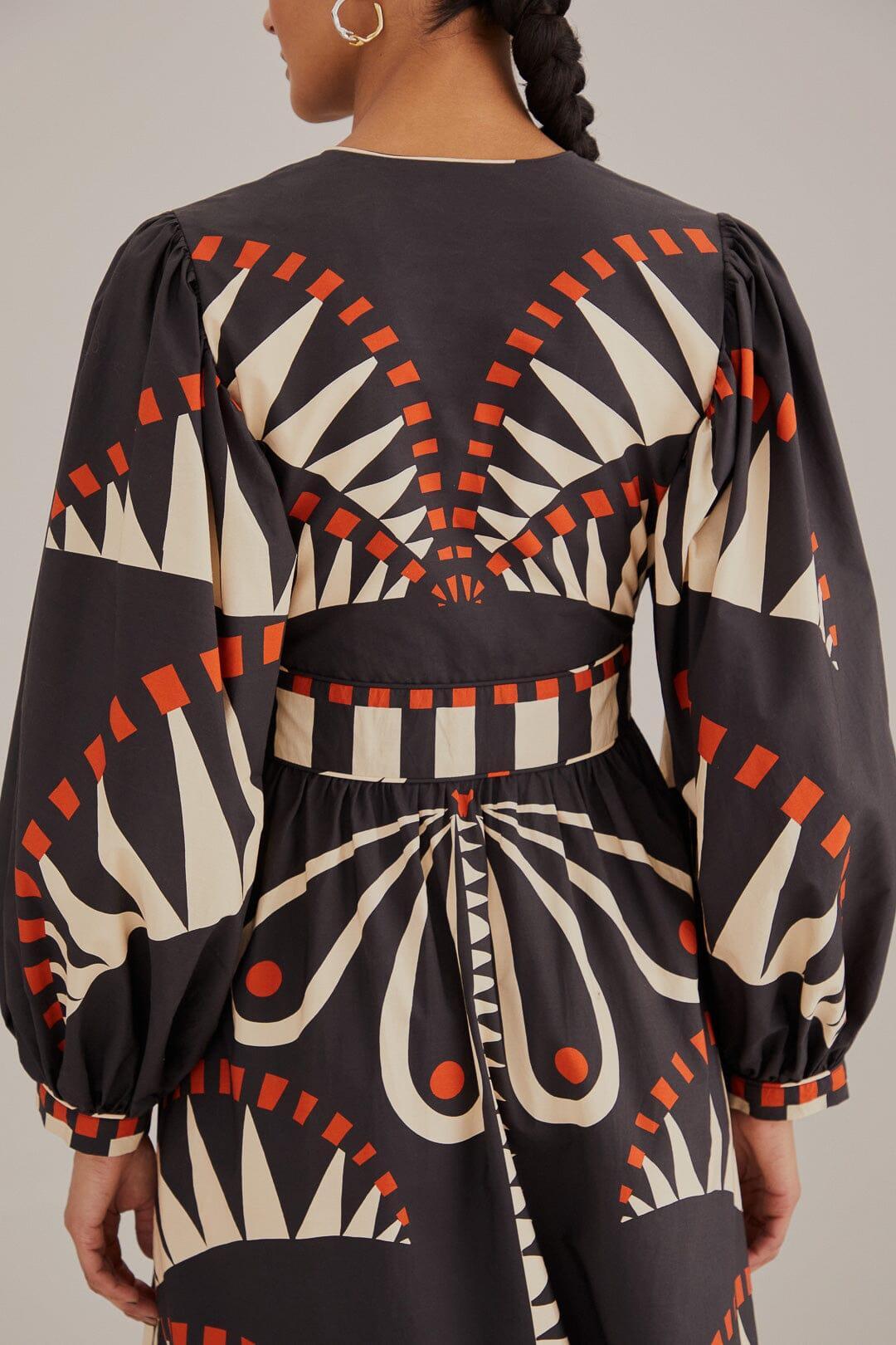 Black Coconut Grove Puff Sleeve Maxi Dress Product Image