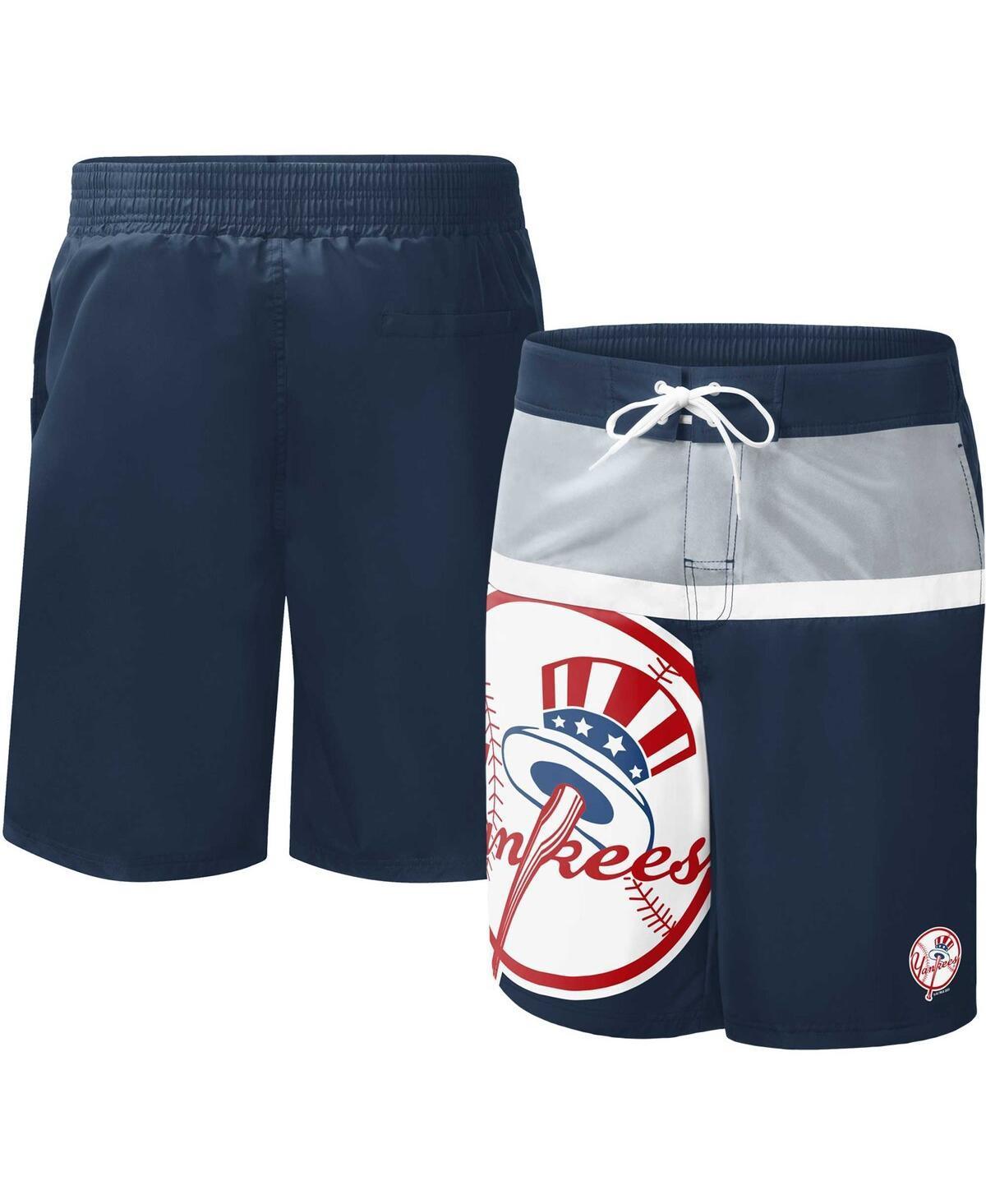 Men's G-III Sports by Carl Banks Navy New York Yankees Sea Wind Swim Shorts, Size: Large, Blue Product Image