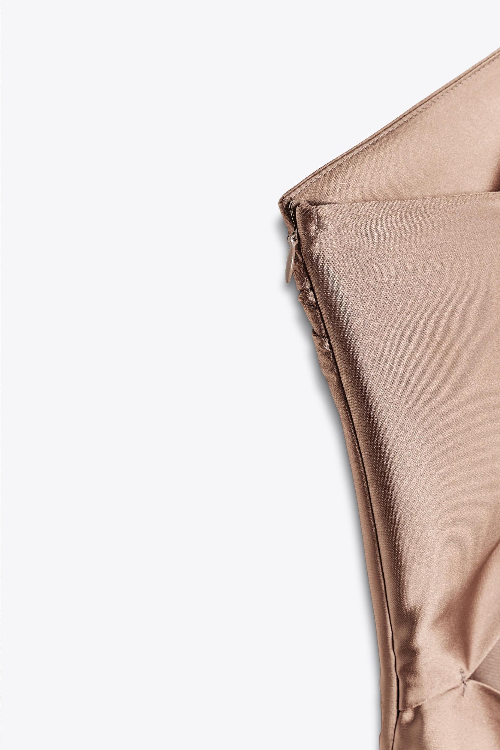 ASYMMETRIC SATIN EFFECT MAXI DRESS Product Image