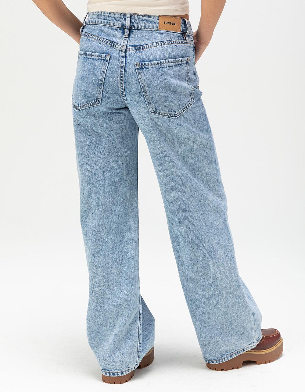 RSQ Womens High Rise Baggy Jeans - MEDIUM WASH Product Image