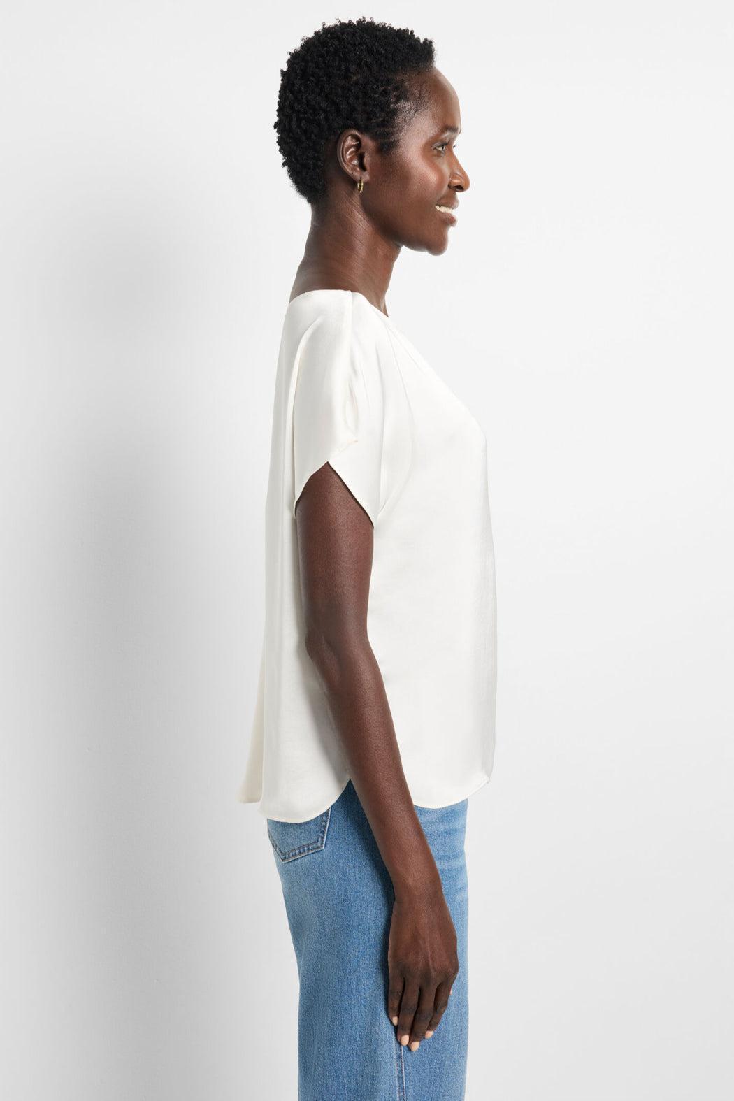 Day Gloss Woven Tee - Classic Cream Product Image