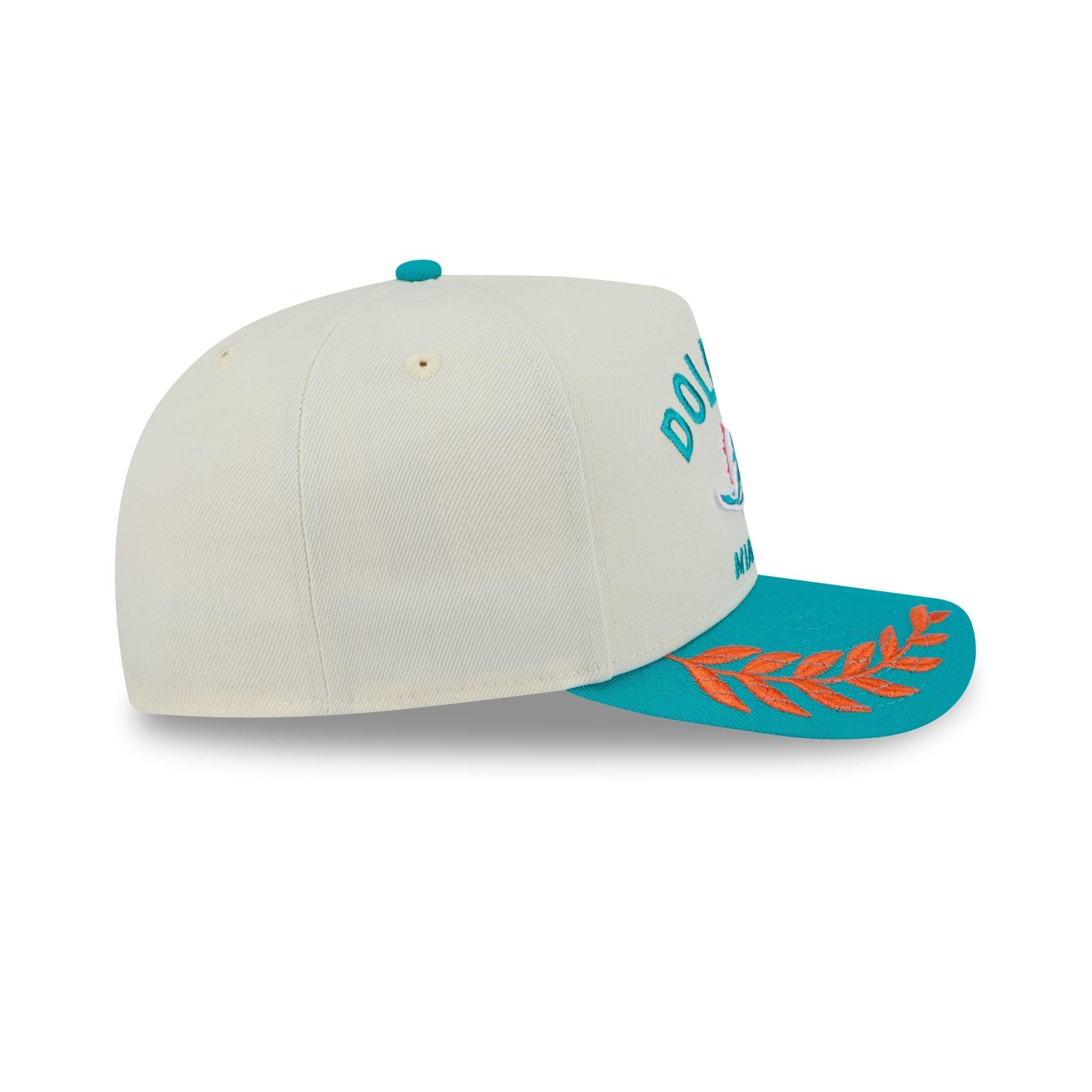 Miami Dolphins 2025 Draft Chrome White 59FIFTY A-Frame Fitted Hat Male Product Image