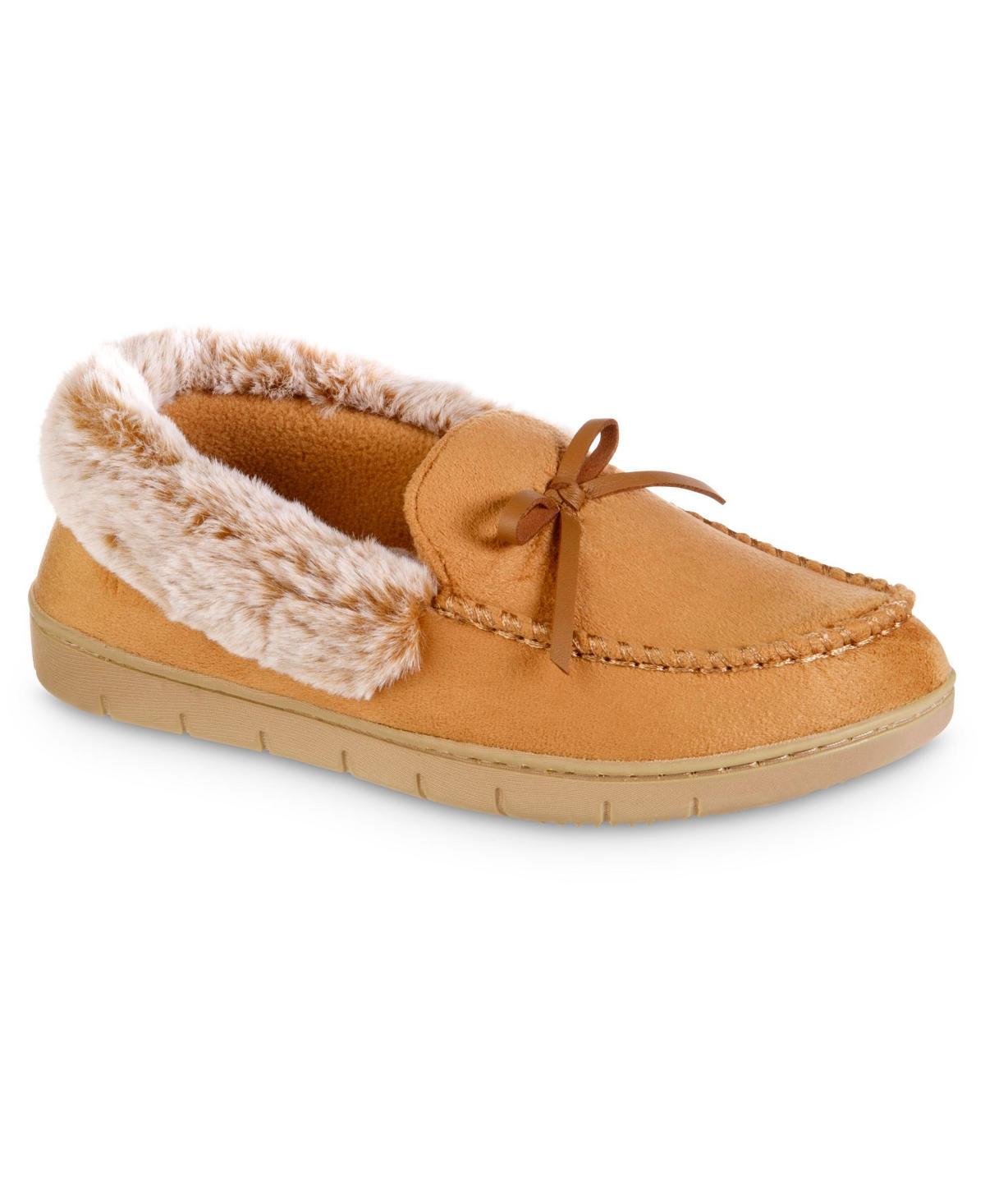 isotoner Microsuede Rae Comfort Women's Moccasin Slippers, Size: XL, Black Product Image