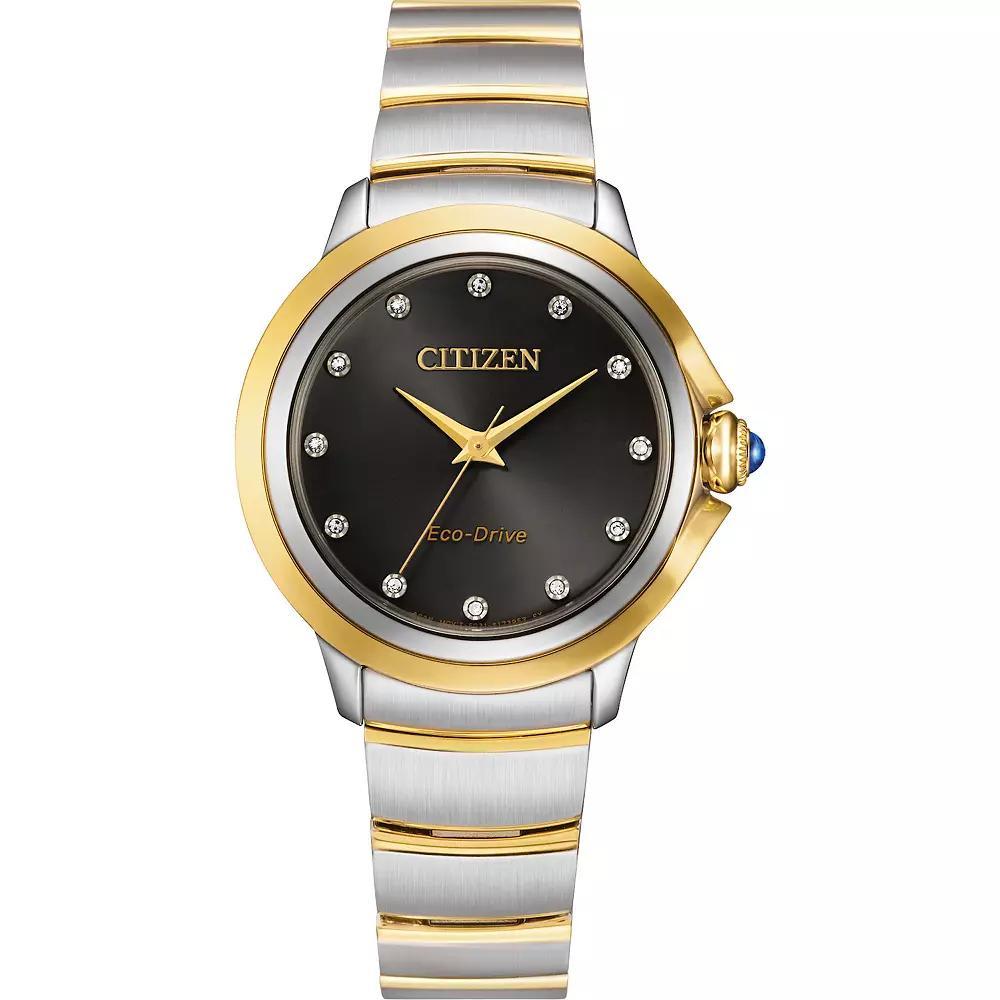 Citizen Eco-Drive Womens Ceci Gold-Tone Stainless Steel Bracelet Watch - EM0952-55A Product Image