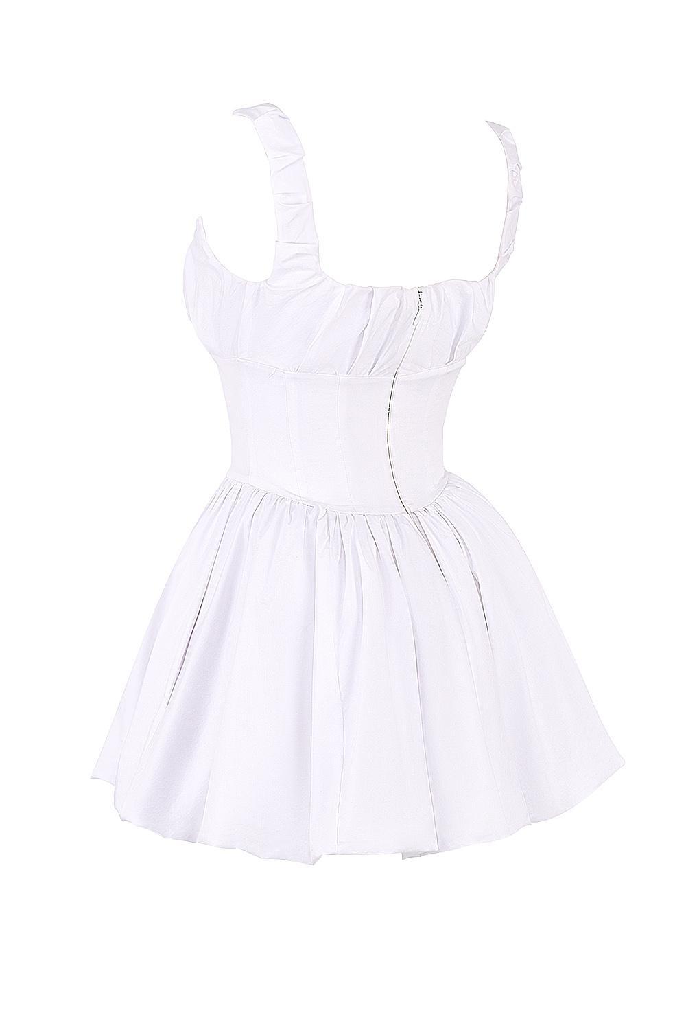 Le Puff White Cotton Tulle Mini Dress Product Image