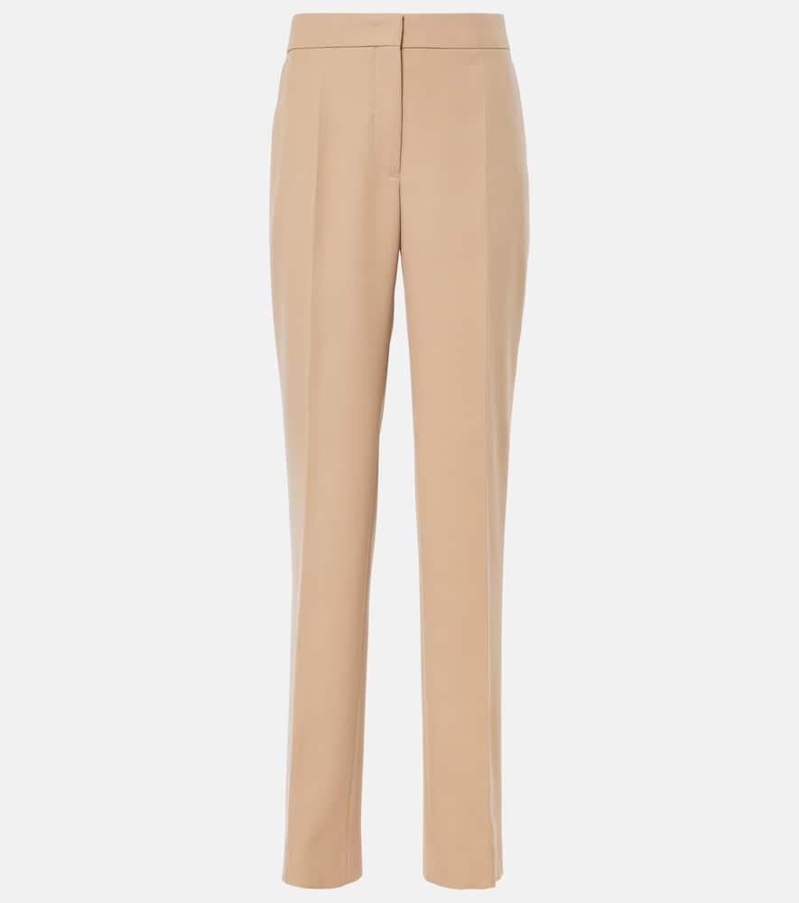 JIL SANDER Wool Slim Pants In Beige Product Image