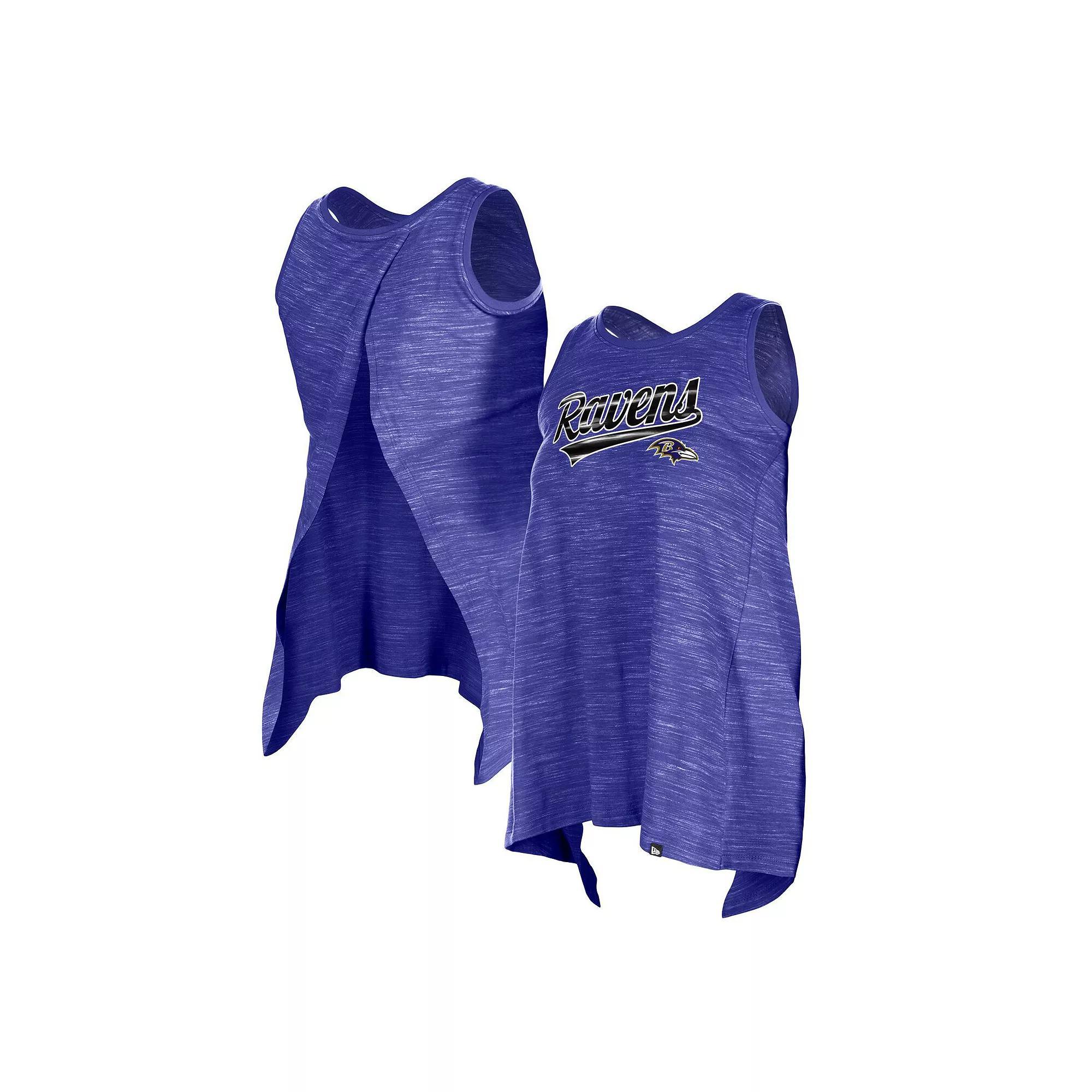 Women's New Era  Navy New England Patriots  Space Dye Active Tank Top, Size: Large, Blue Product Image