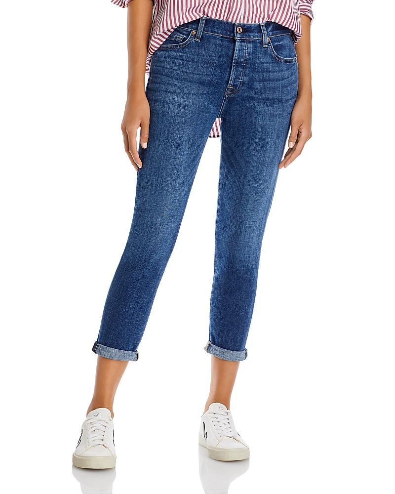 7 For All Mankind Josefina High Rise Cropped Boyfriend Jeans in Broken Twill Vanity Product Image