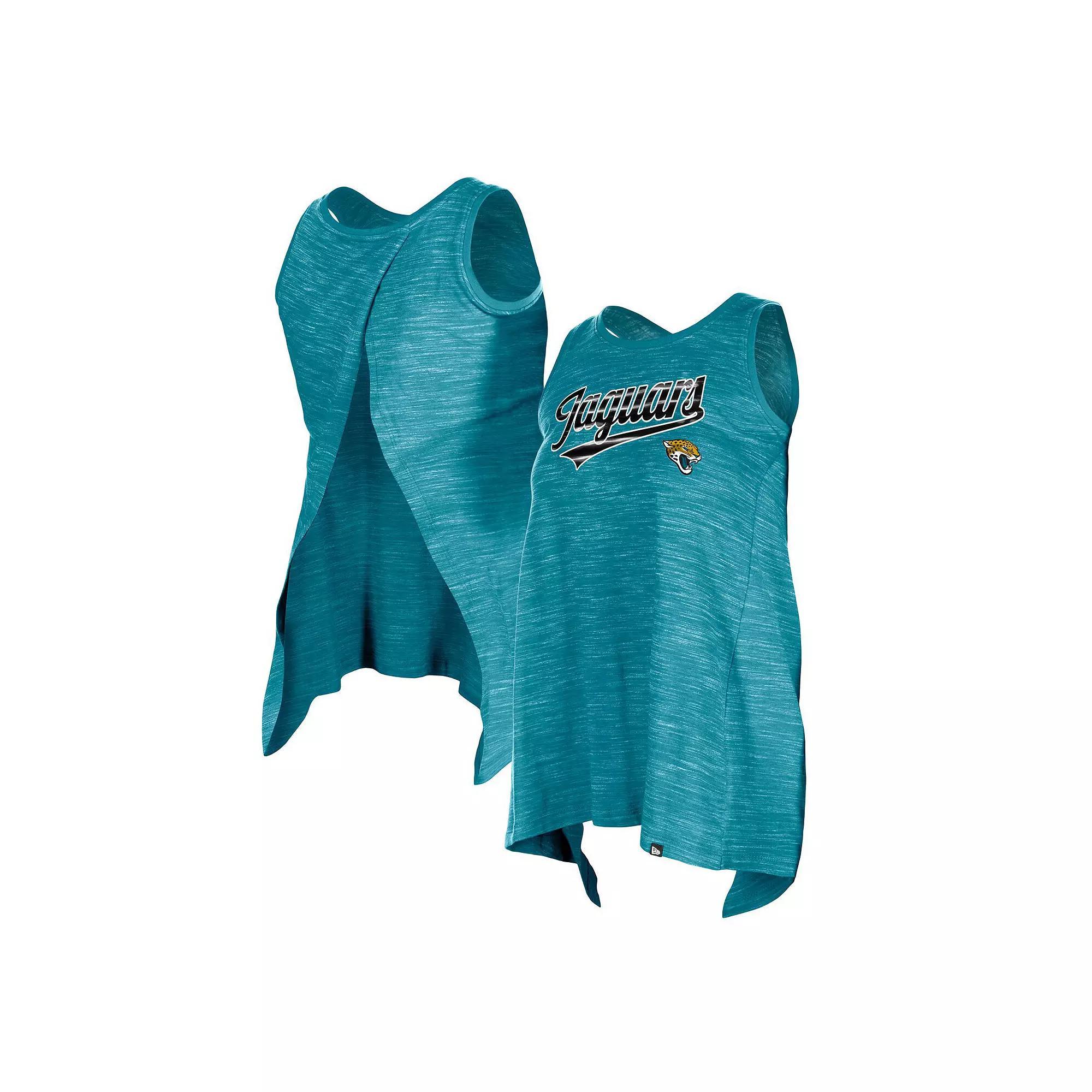 Women's New Era Teal Jacksonville Jaguars  Space Dye Active Tank Top, Size: Medium, Blue Product Image