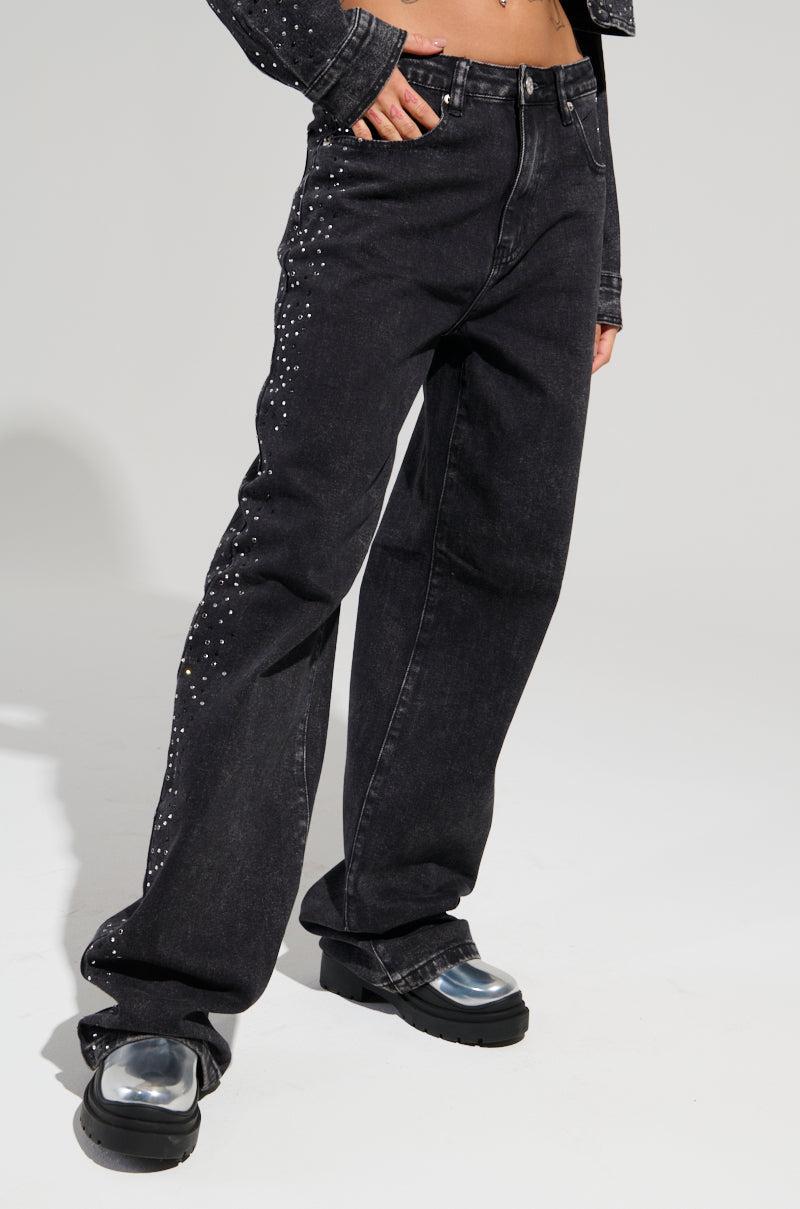 EMMIE EMBELLISHED WIDE LEG DENIM Product Image