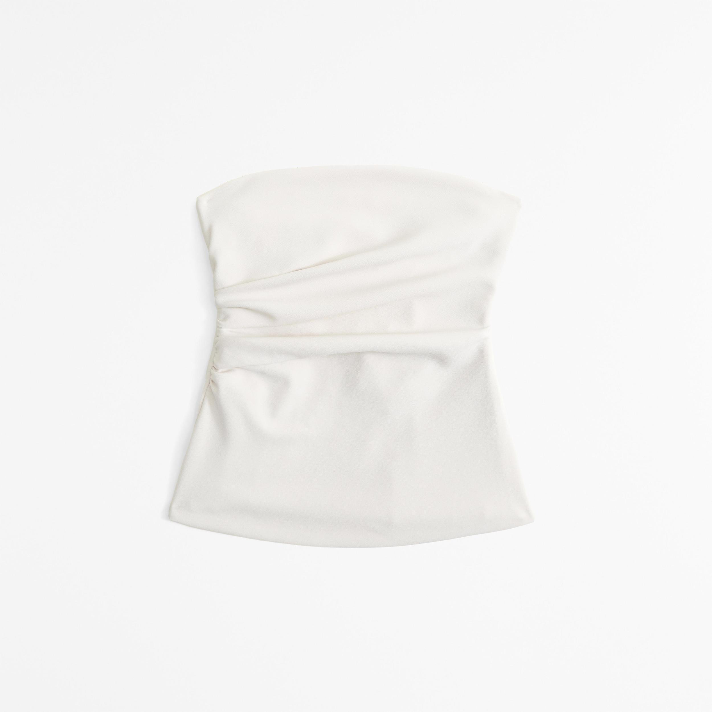 Long-Length Satin Tube Top Product Image