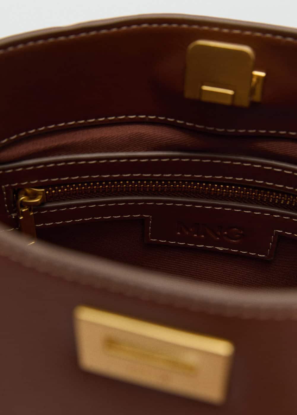 Mango Womens Rear Padlock Mini-Shopper Bag Product Image