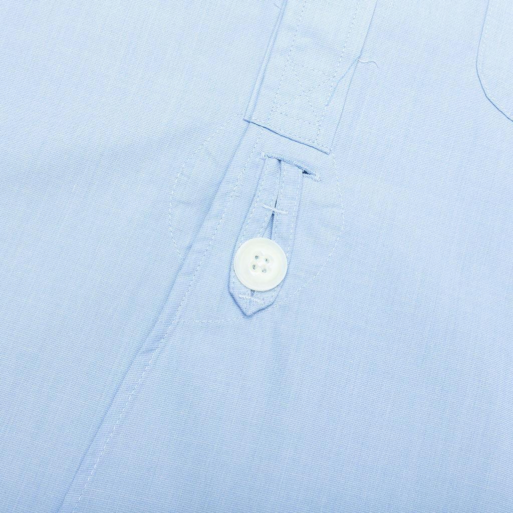 Double Regular Collar Shirt - Sax Blue Male Product Image