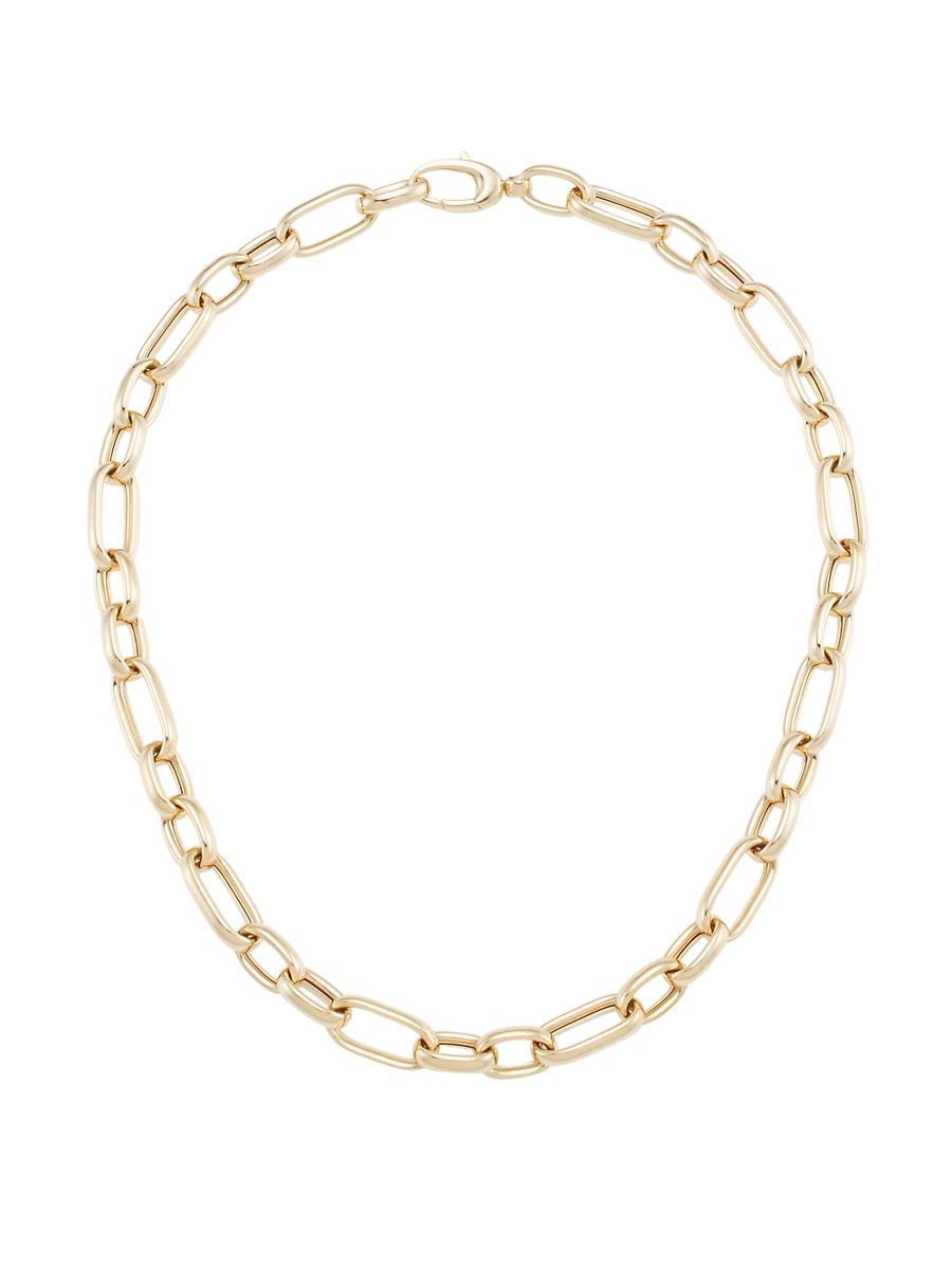 Womens 14K Yellow Gold Oval-Link Chain Necklace Product Image
