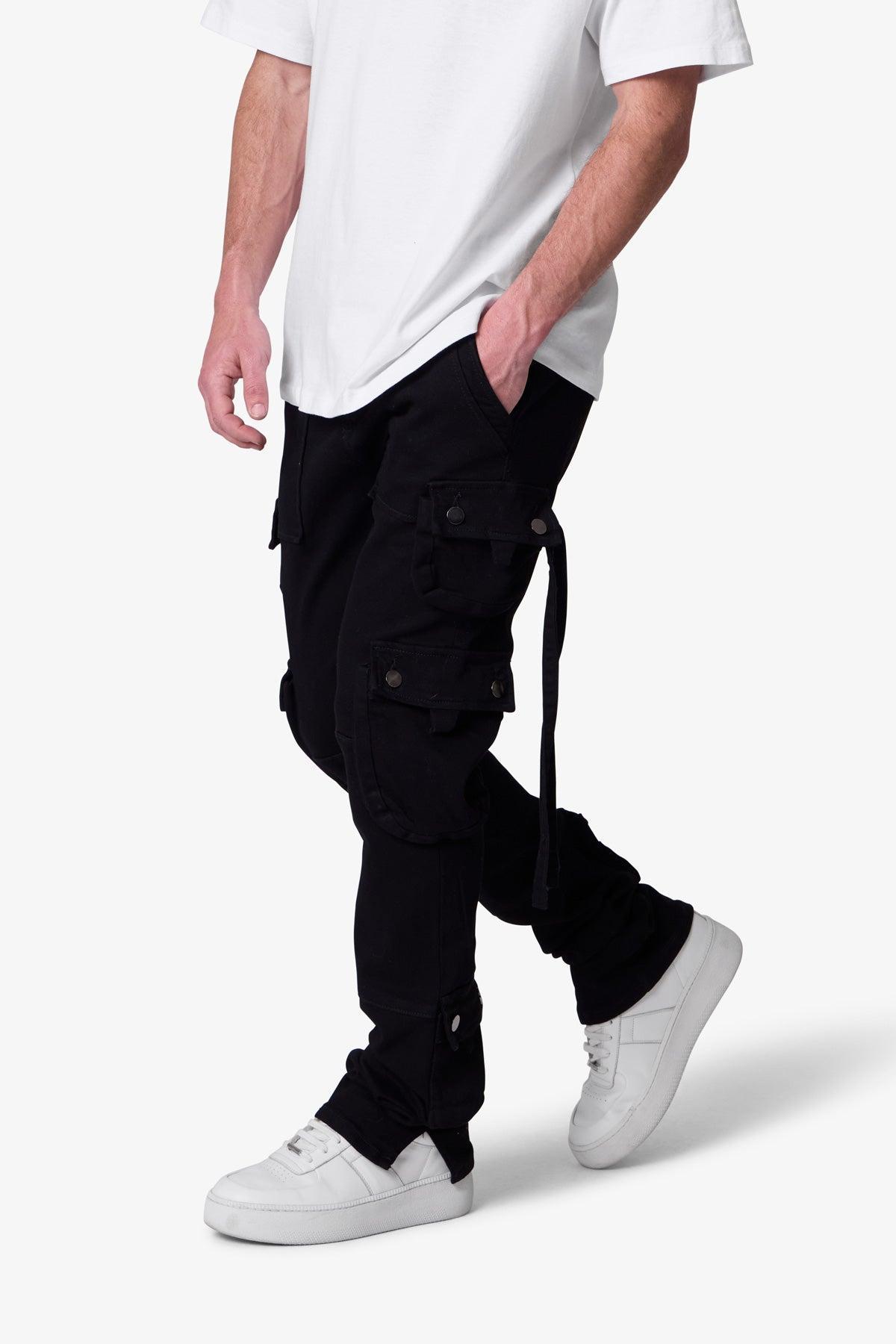 D152 Cargo Straight Denim - Black Product Image