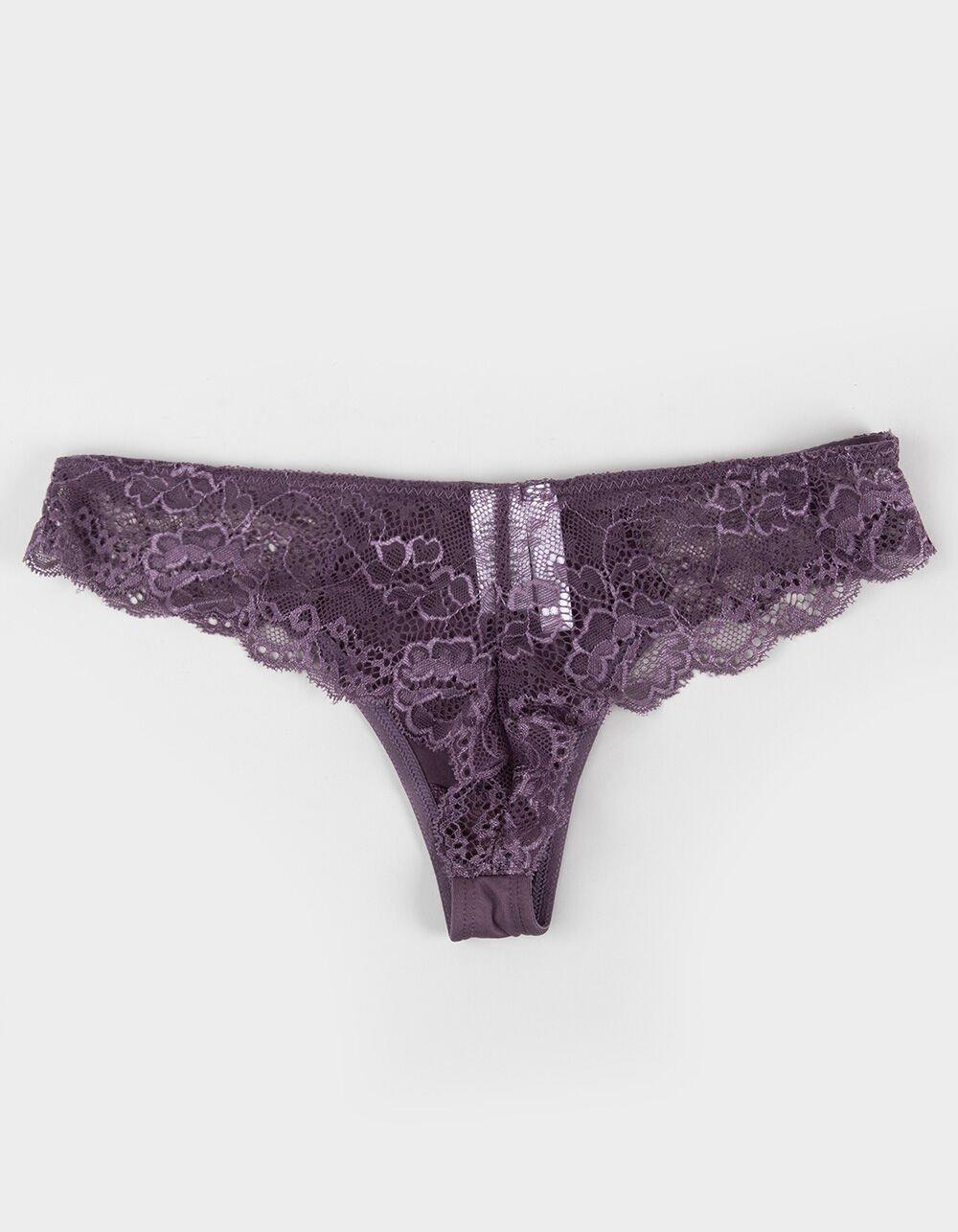 FULL TILT Lace Side Thong - PINK Product Image