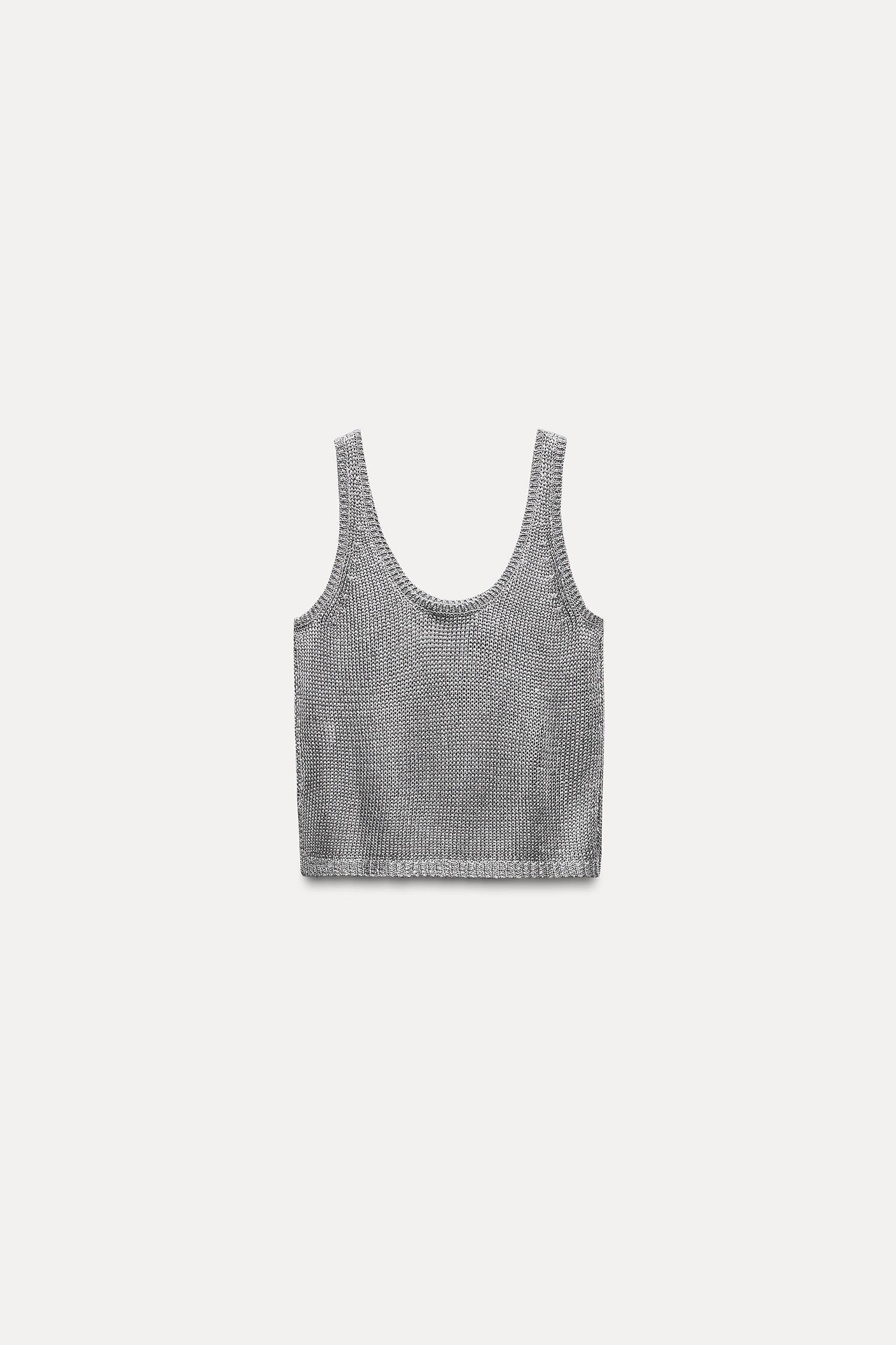 SIMPLE METALLIC KNIT TOP Product Image
