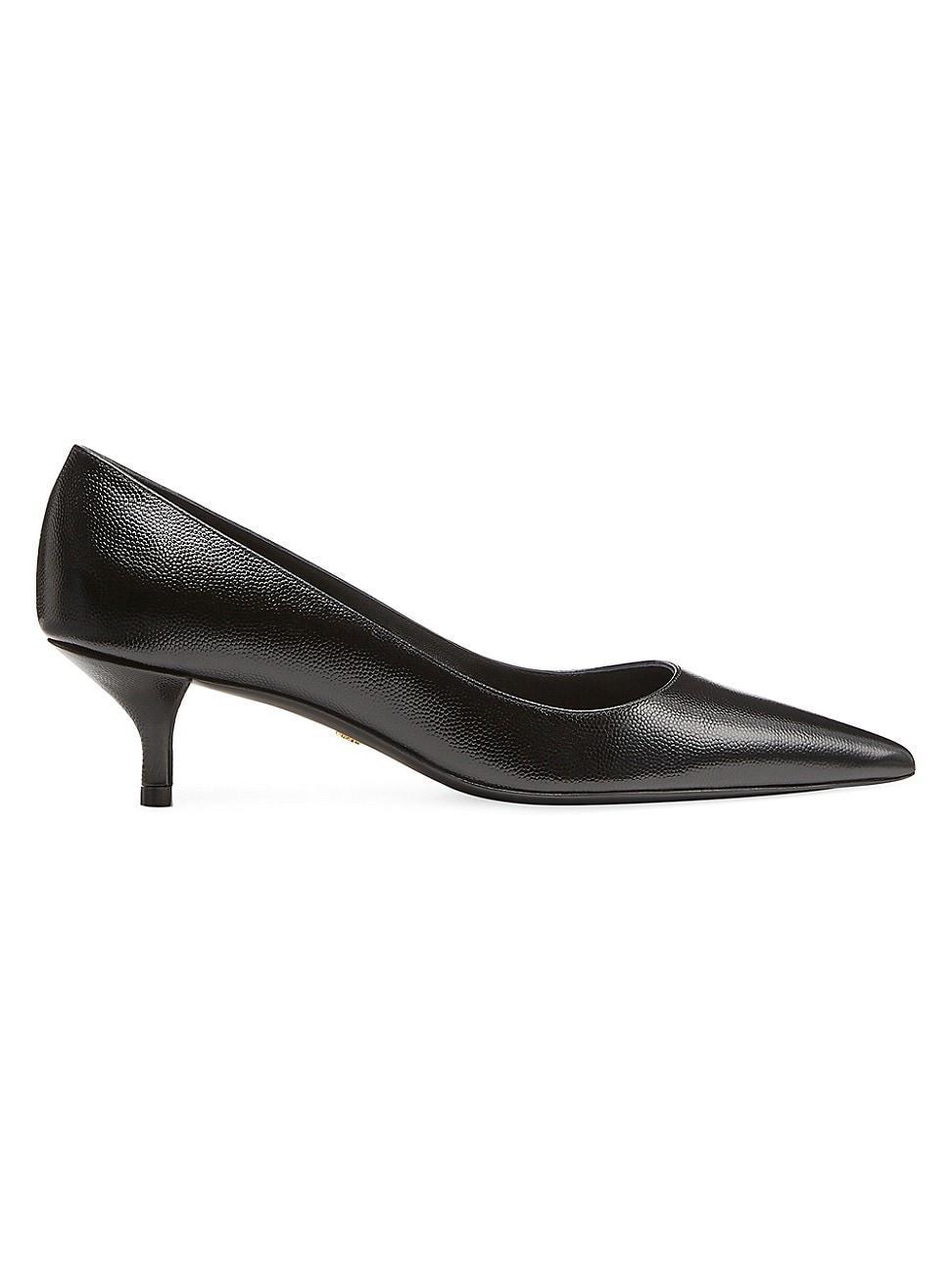 Stuart Patent Kitten-Heel Pumps Product Image