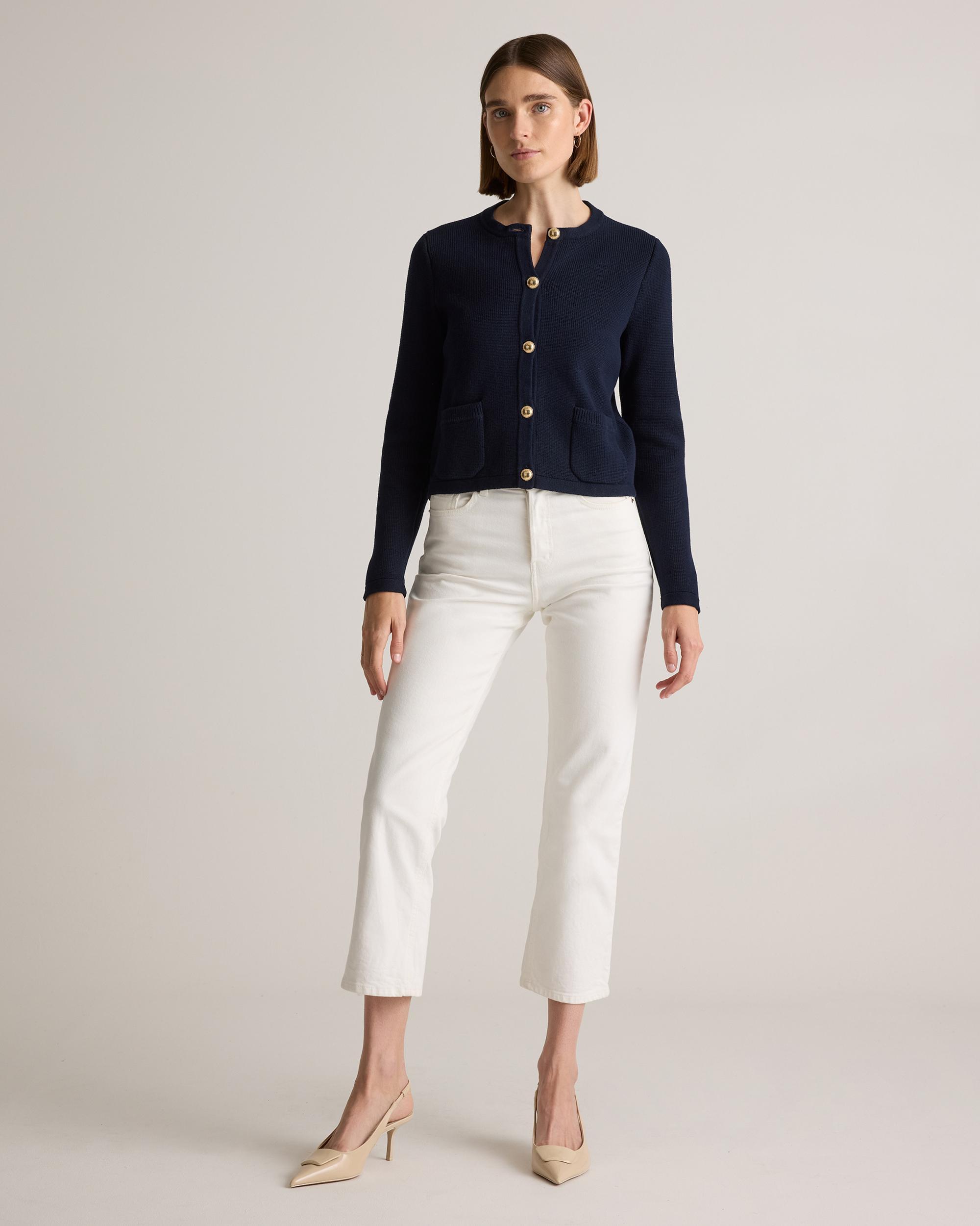 Quince | Women's Sweater Jacket Size XL, Organic Cotton Product Image
