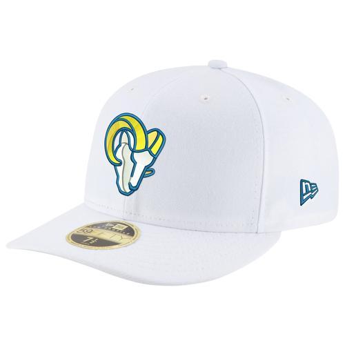 Men's New Era White Los Angeles Rams Alternate Logo Omaha Low Profile 59FIFTY Fitted Hat, Size: 8 Product Image