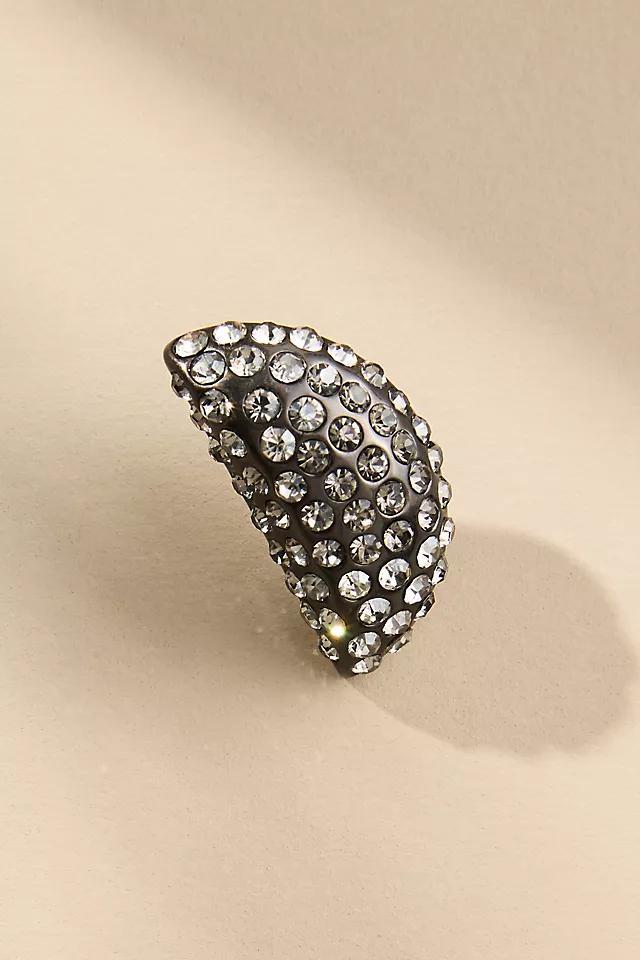 Crystal Half Moon Post Earrings Product Image