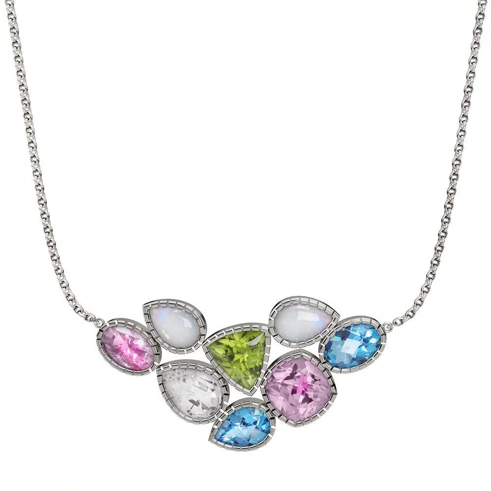 Sterling Silver Gemstone Necklace, Women's, Size: 18" Product Image