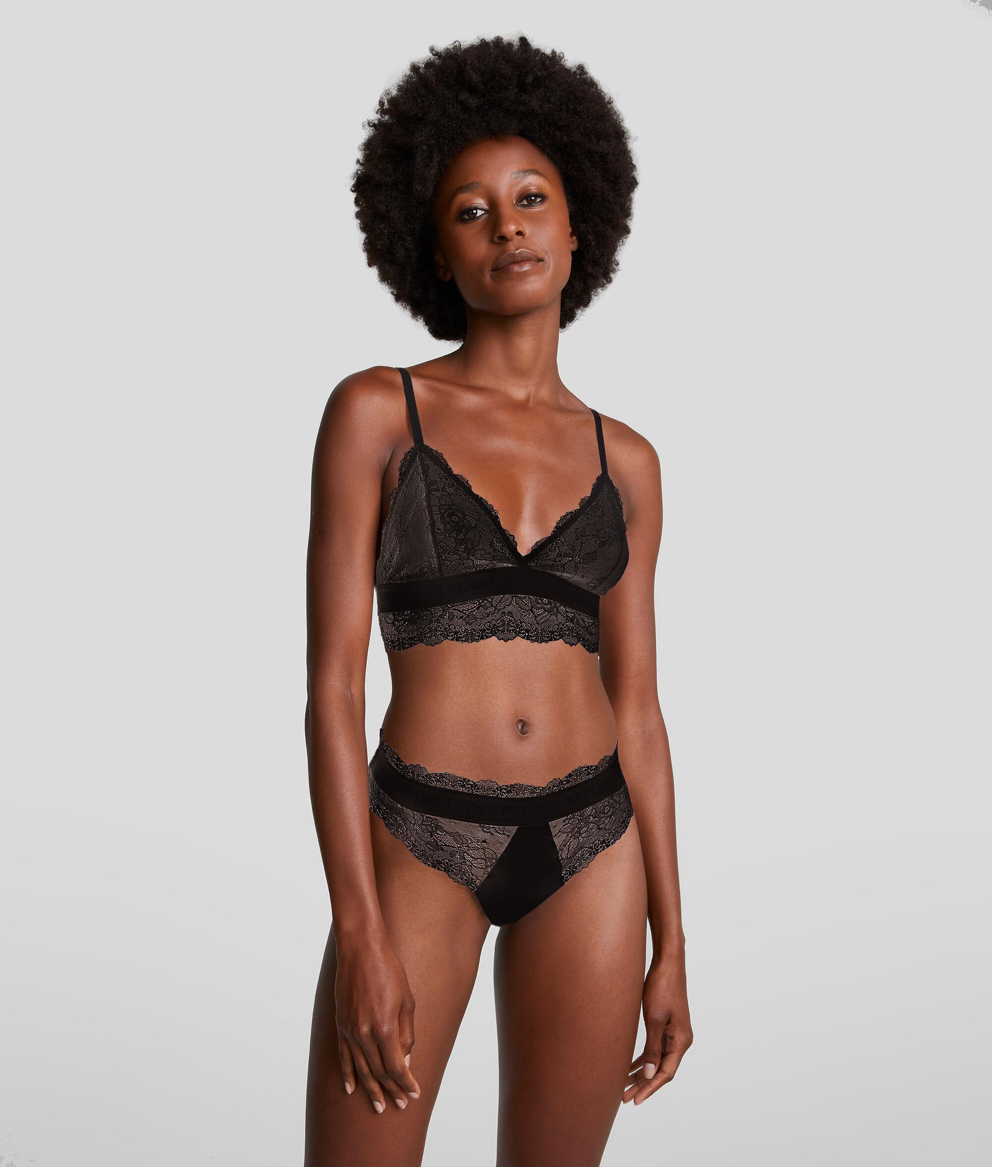 LONGLINE LACE TRIANGLE BRA Product Image