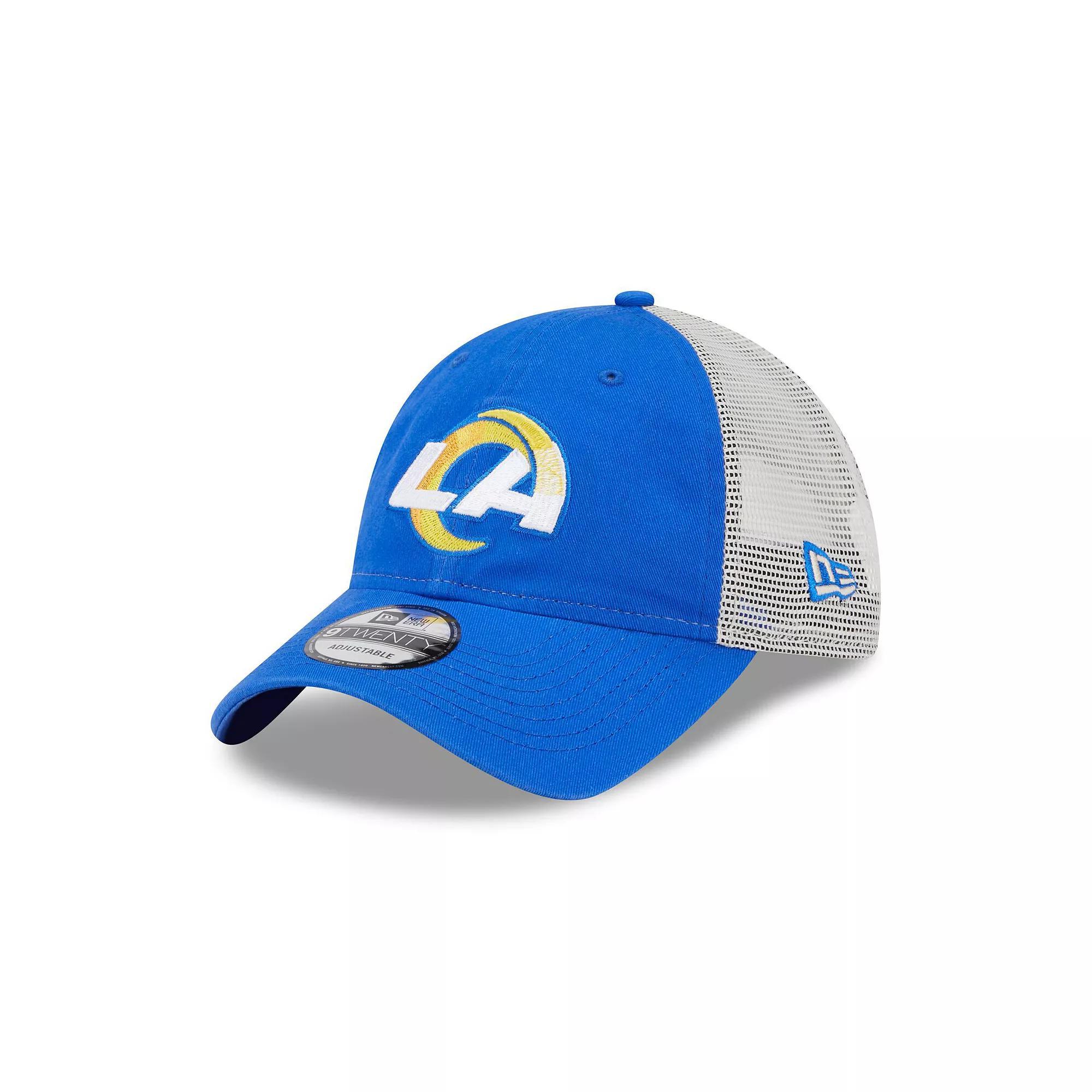 Men's New Era Royal/Natural Los Angeles Rams Loyal 9TWENTY Trucker Snapback Hat, Blue Product Image