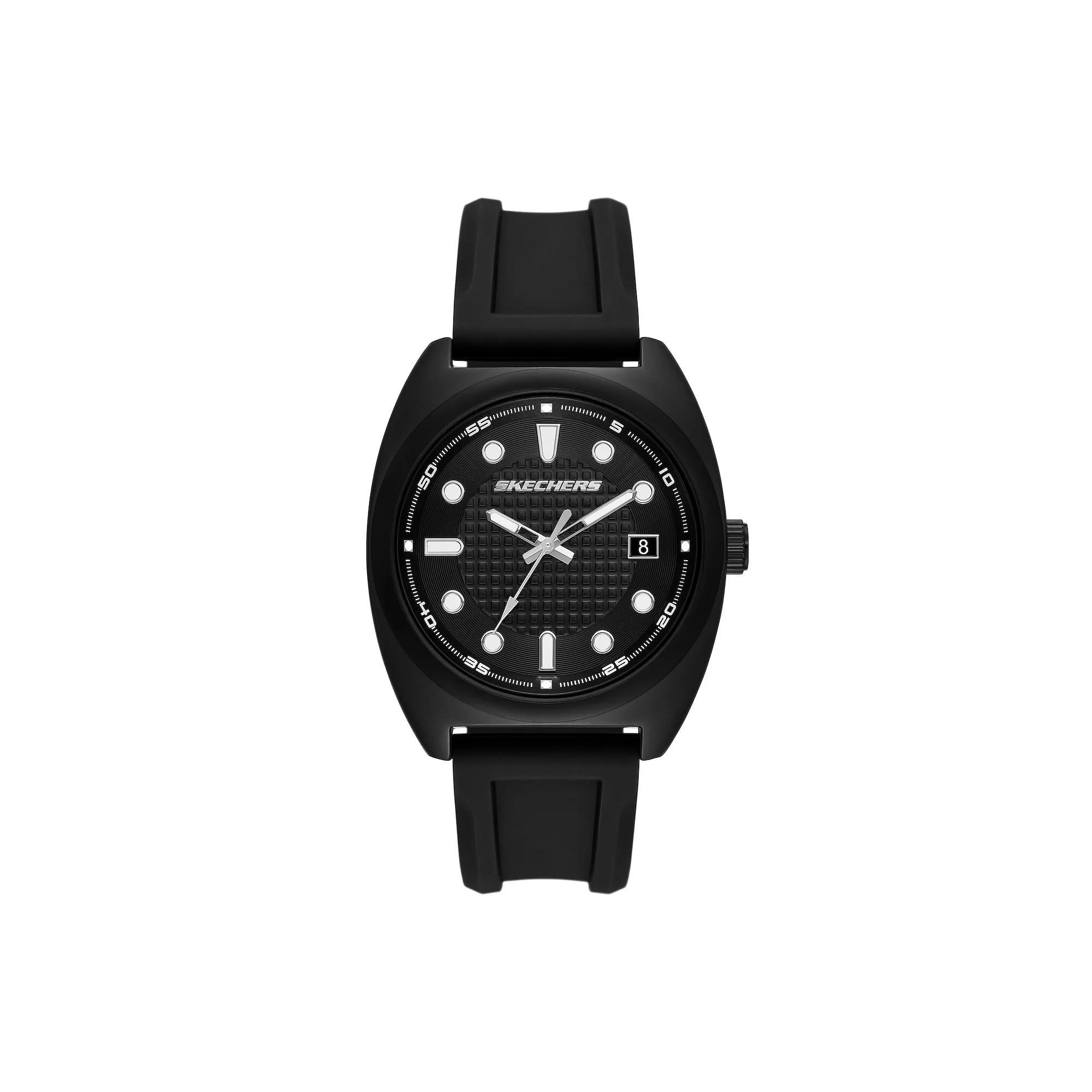 Skechers® Hanover Men's Silicone Watch, Size: 42MM, Black Product Image