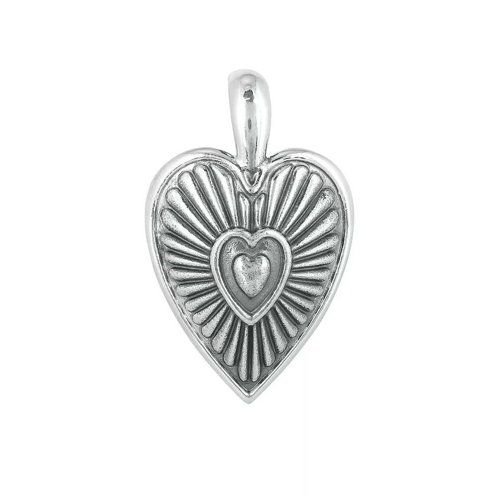 Southwest Spirit® Sterling Silver Bold Heart Pendant, Women's Product Image