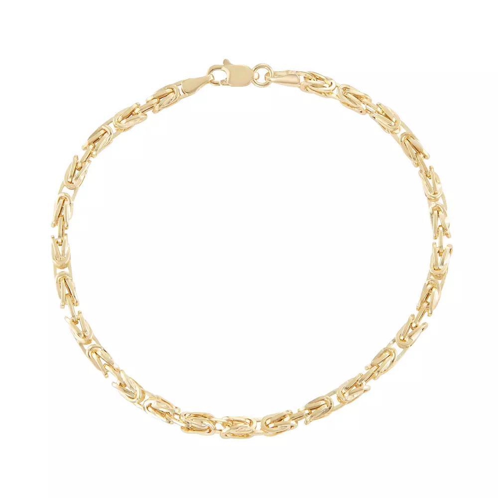 Jordan Blue 10k Gold Byzantine Chain Bracelet, Women's, Size: 7.5" Product Image