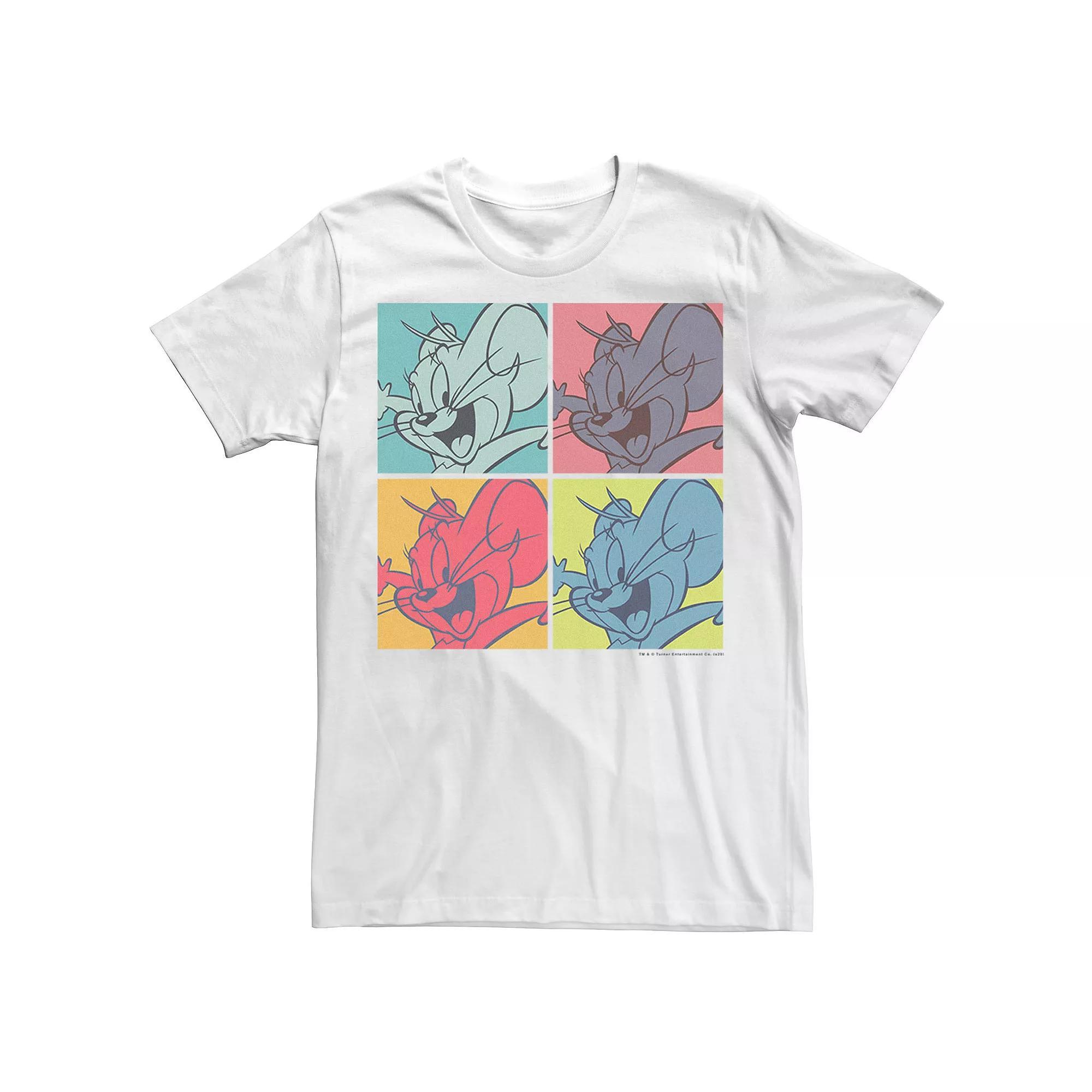 Mens Tom And Jerry Pop Art Box Up Tee, Men's, Size: Large, White Product Image