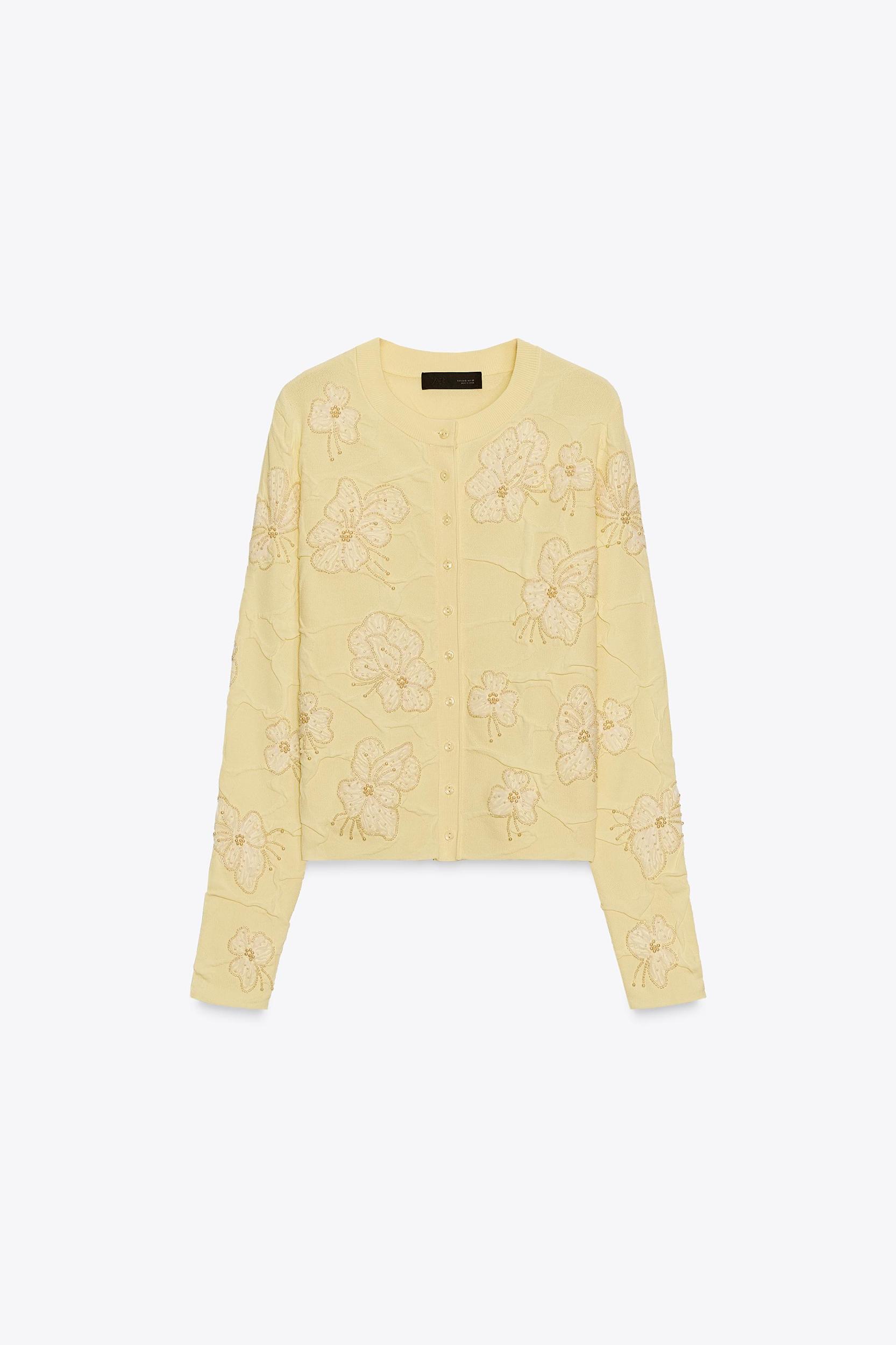 BEADED KNIT CARDIGAN Product Image
