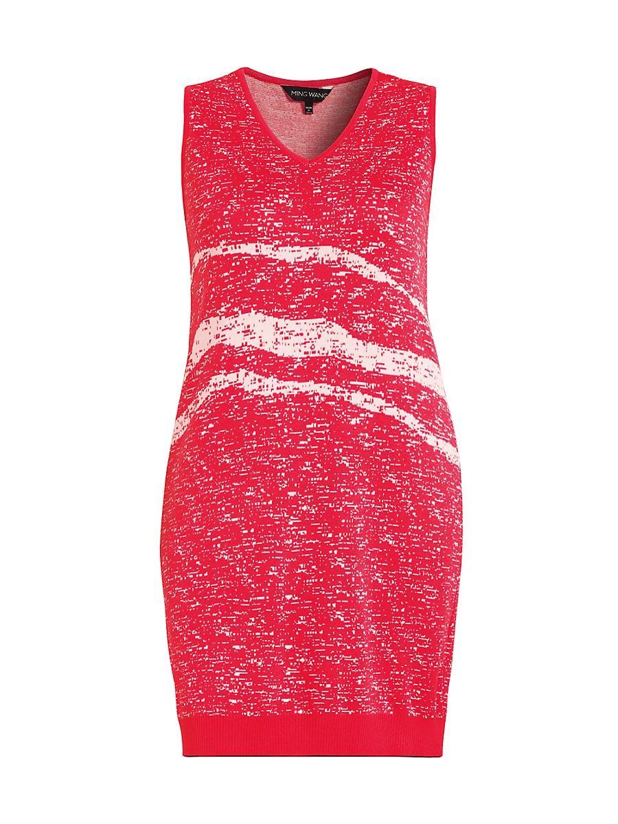 Womens Abstract Knit Shift Dress Product Image