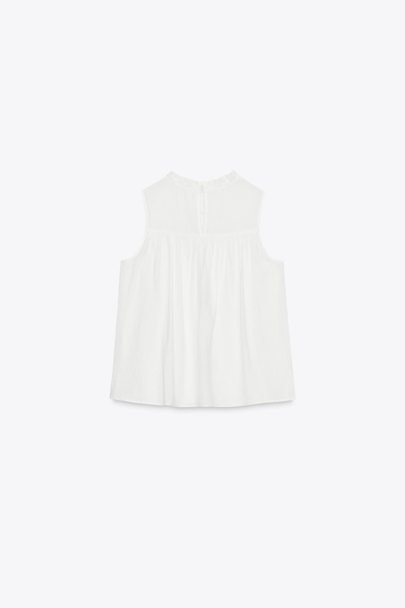 EMBROIDERED LADDER STITCH TOP Product Image
