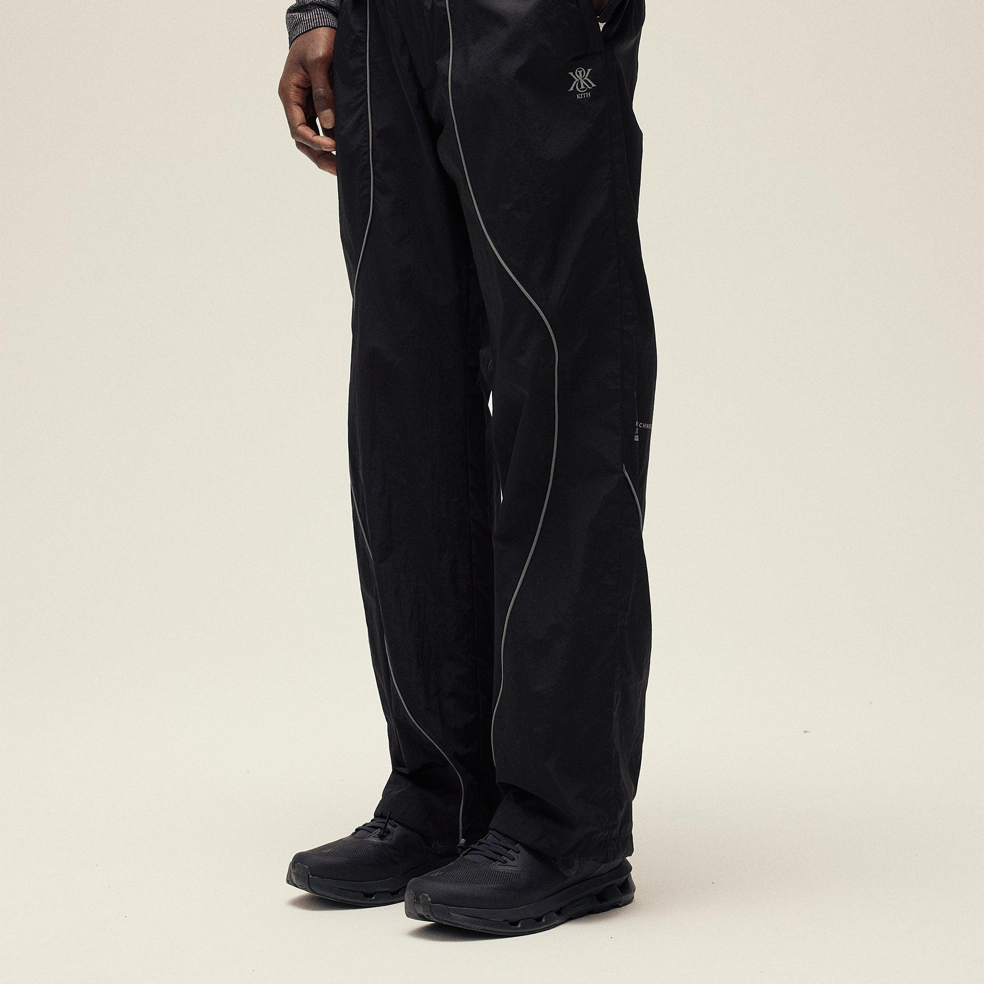 Kith Seamed Nylon Bolt Pant - Black Male Product Image