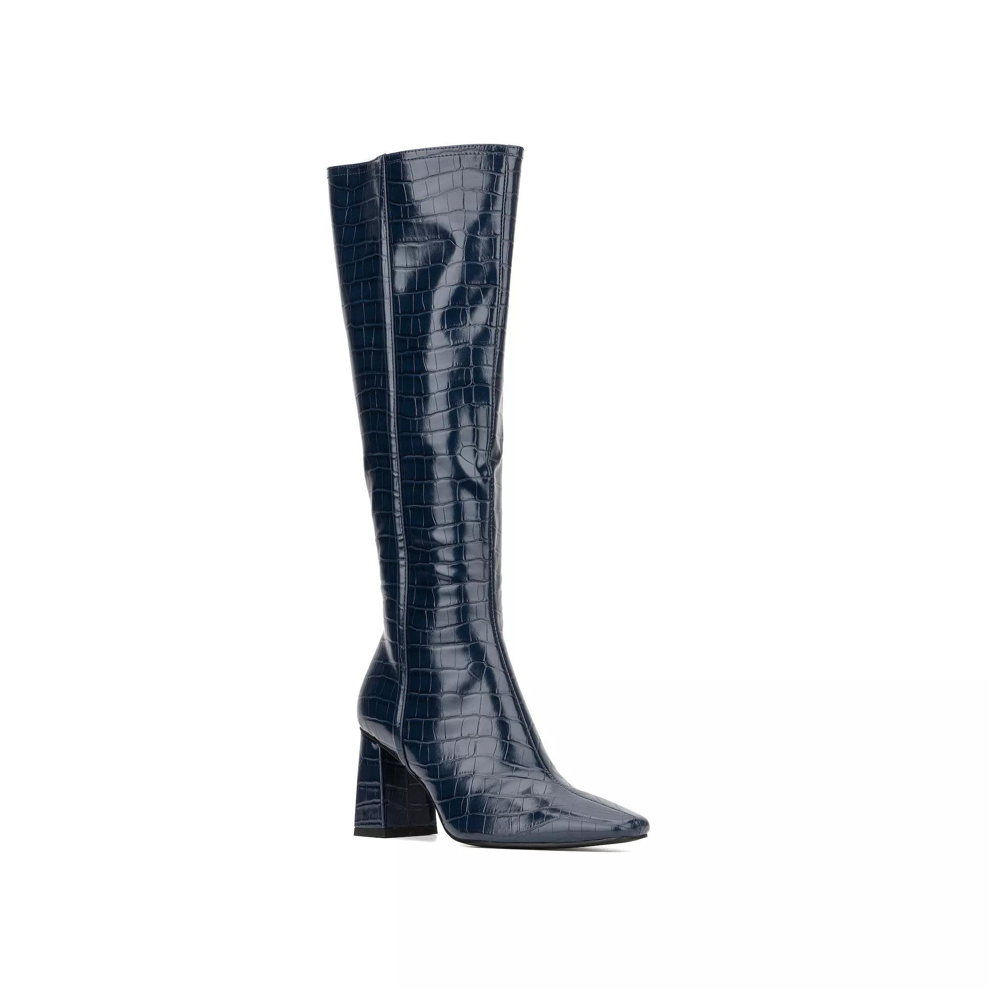 Torgeis Angelica Women's Heeled Knee-High Boots, Size: 6, Blue Product Image
