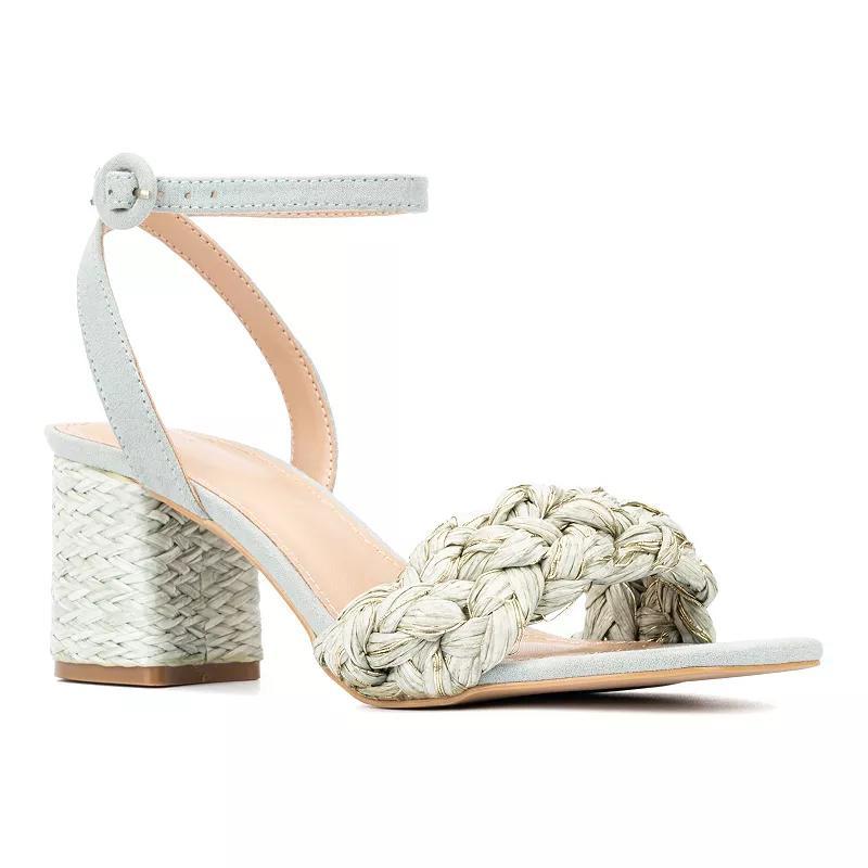 New York & Company Elissa Women's Braided Block Heels, Size: 8, Green Product Image