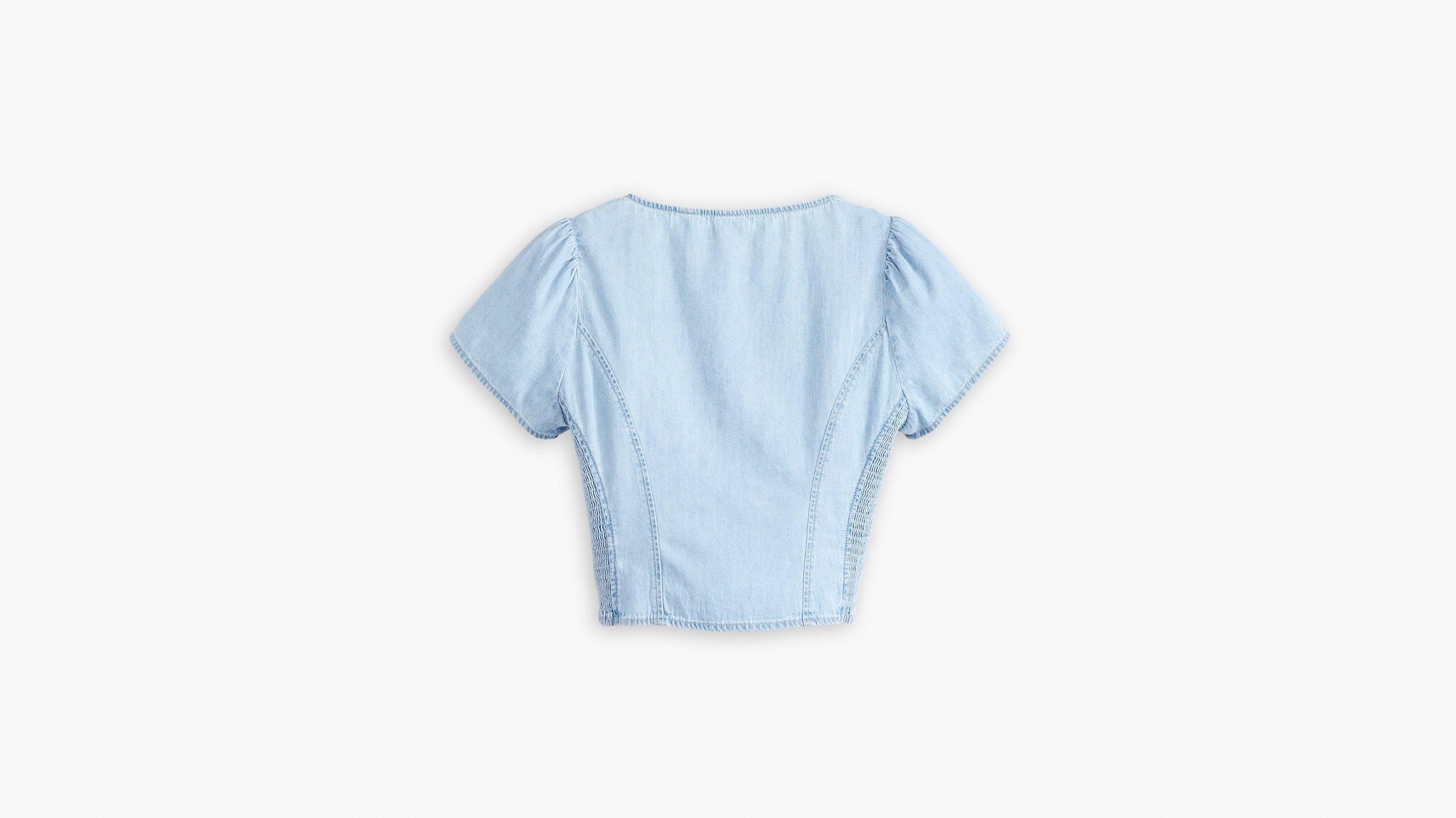 Ophelia Short Sleeve Denim Corset Product Image