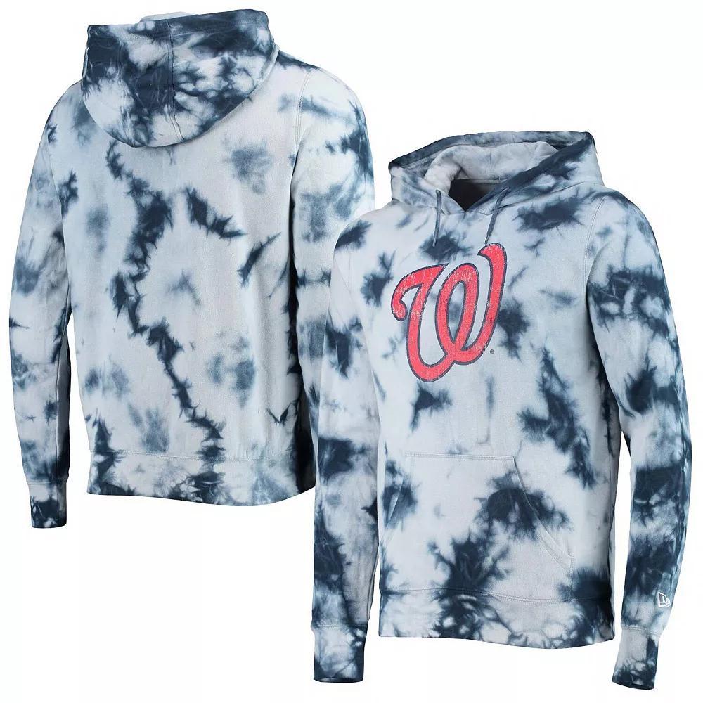 Men's New Era Navy Washington Nationals Tie-Dye Pullover Hoodie, Size: Medium, Blue Product Image