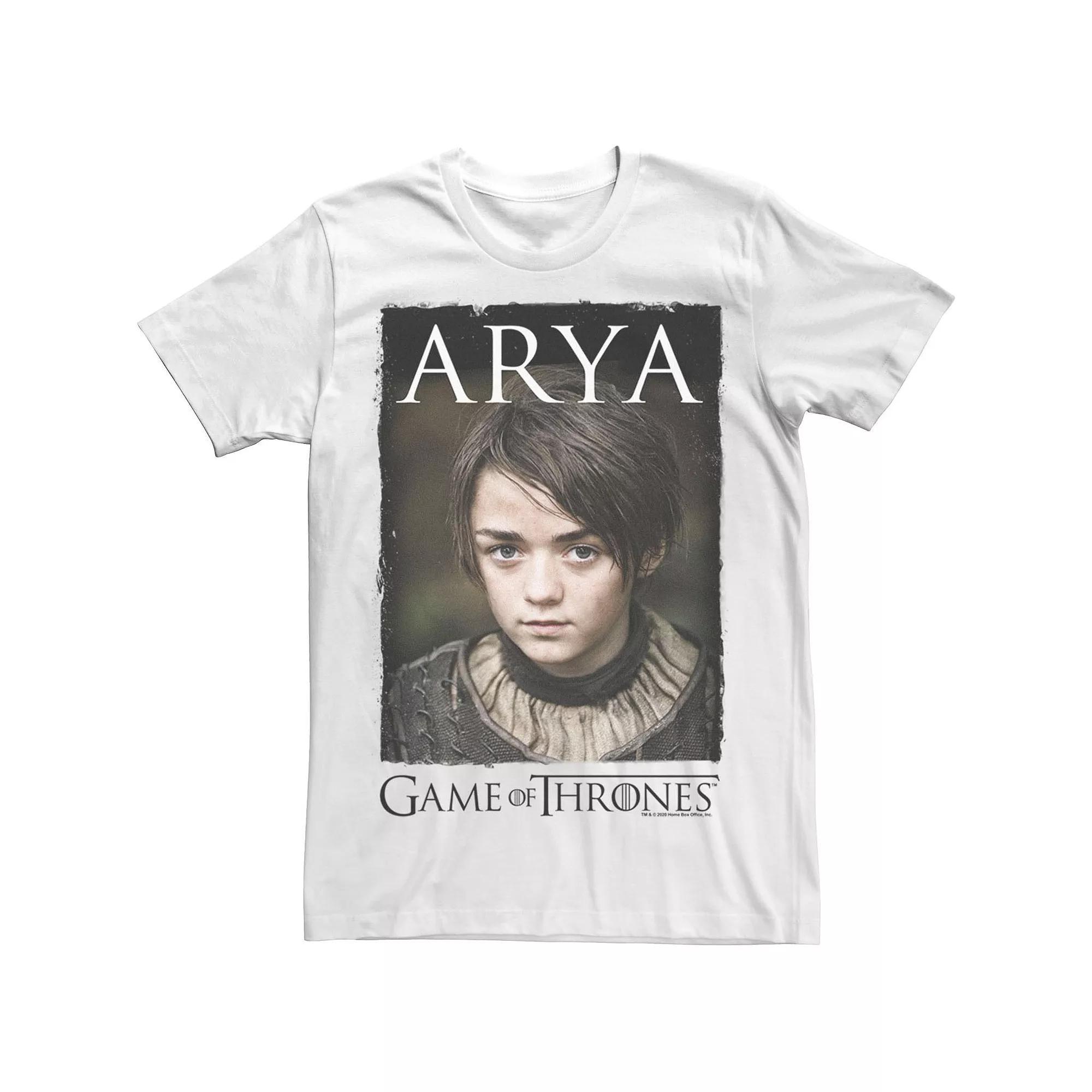 Men's Game Of Thrones Arya Stark Portrait Tee, Size: Small, White Product Image